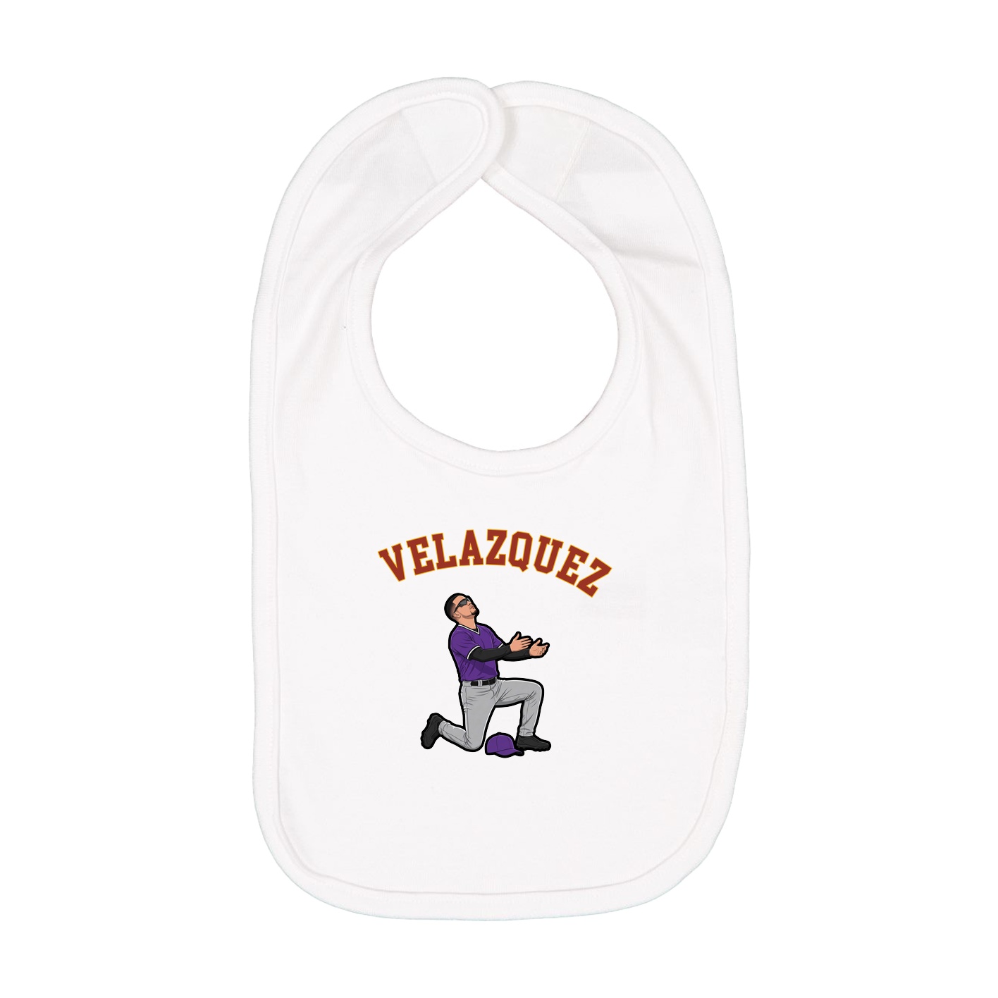 Infant Bib — Shirsey Arch in White