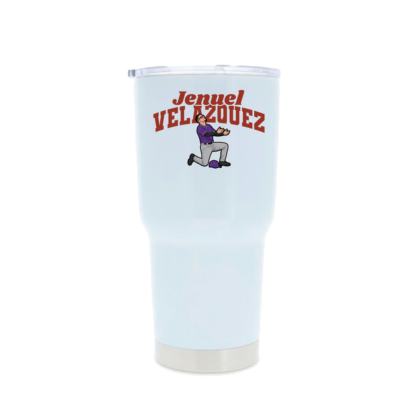 30oz Stainless Steel Tumbler — Signature Arch in White