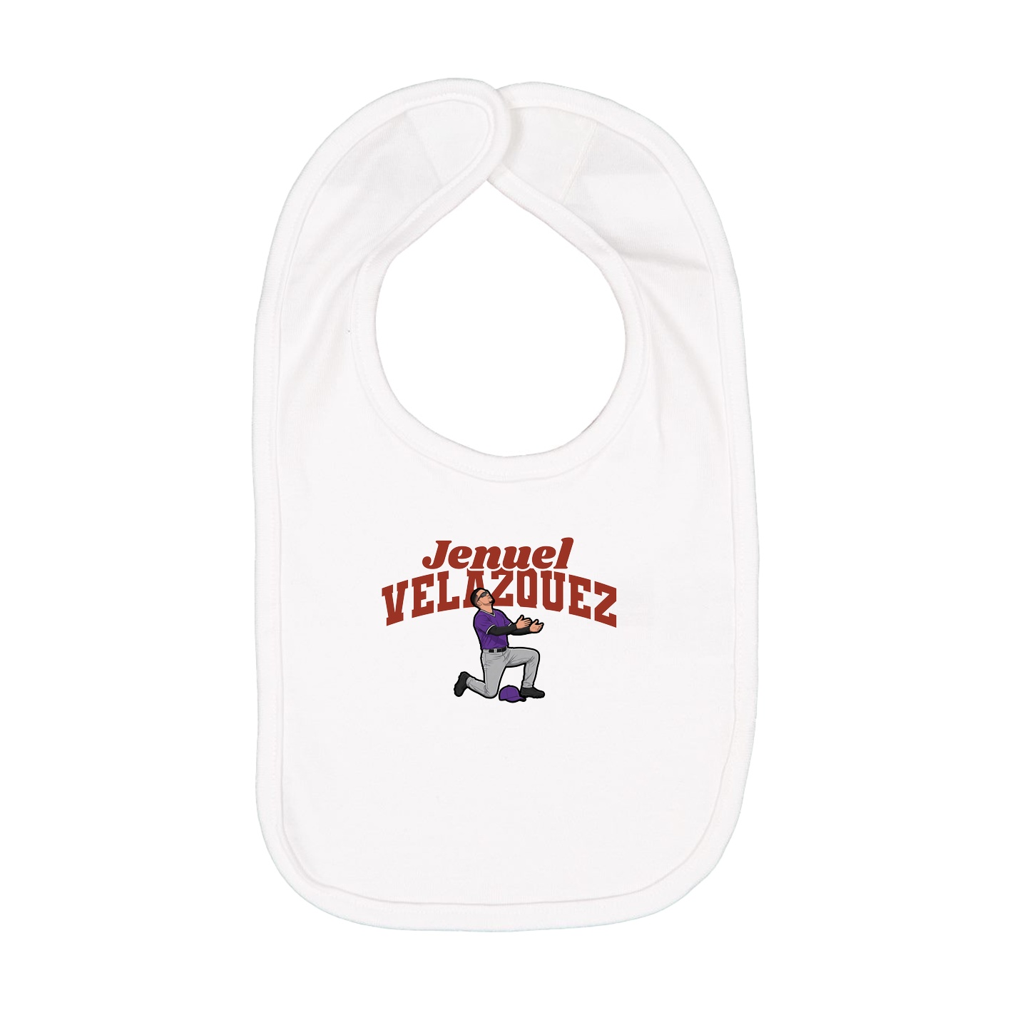 Infant Bib — Signature Arch in White