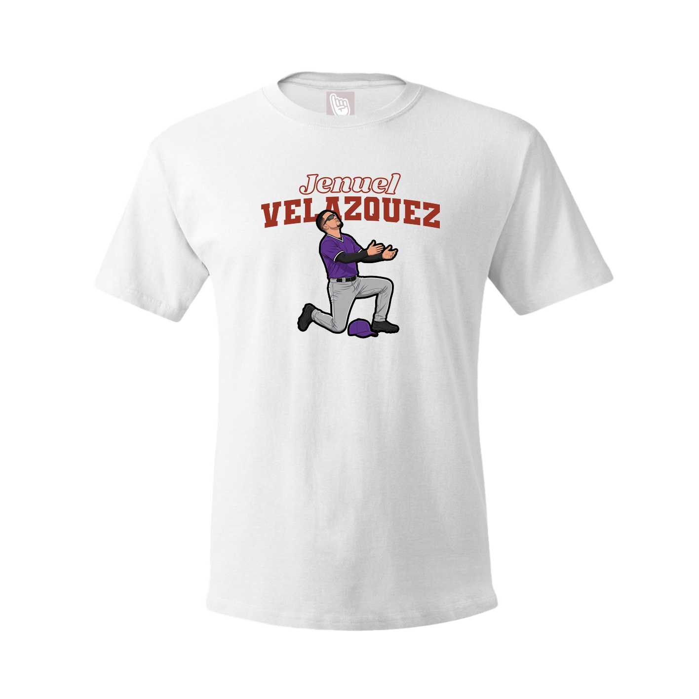 Youth Tee — Name Arch in White