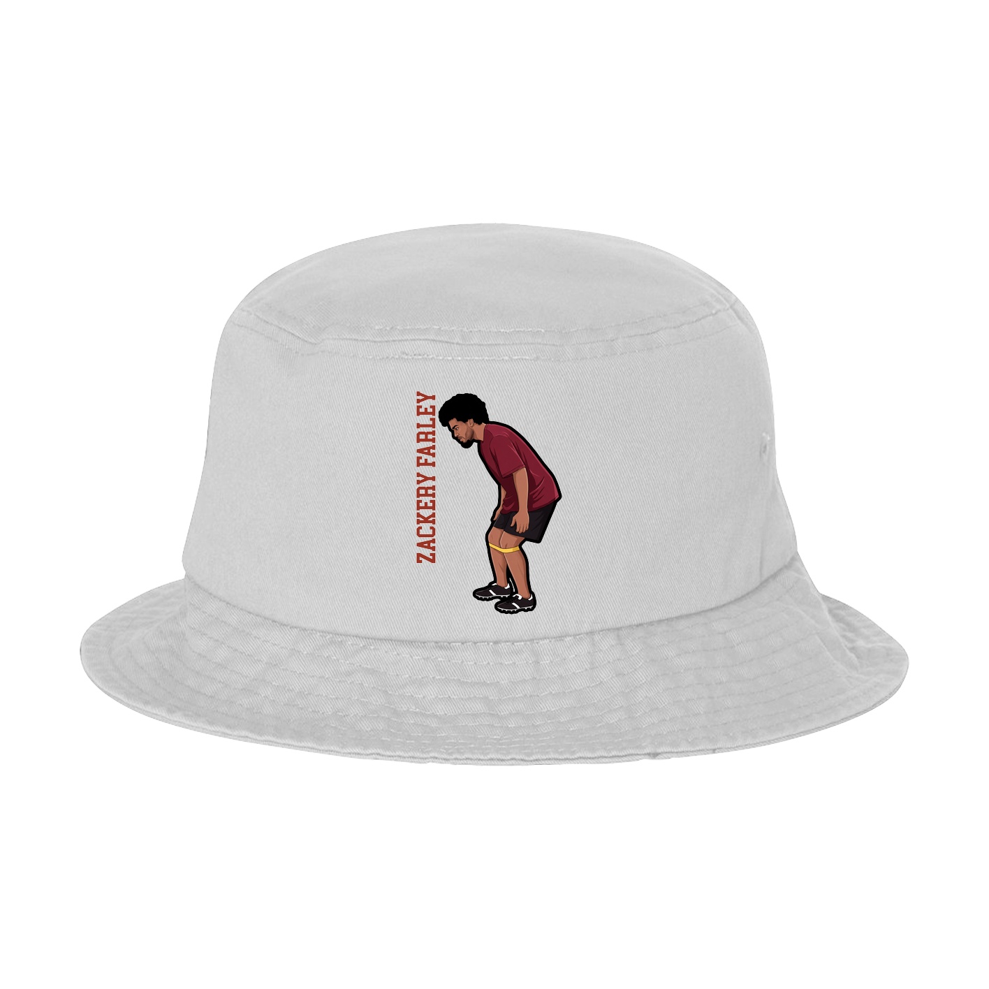 Bucket Cap — Name Vertical in White