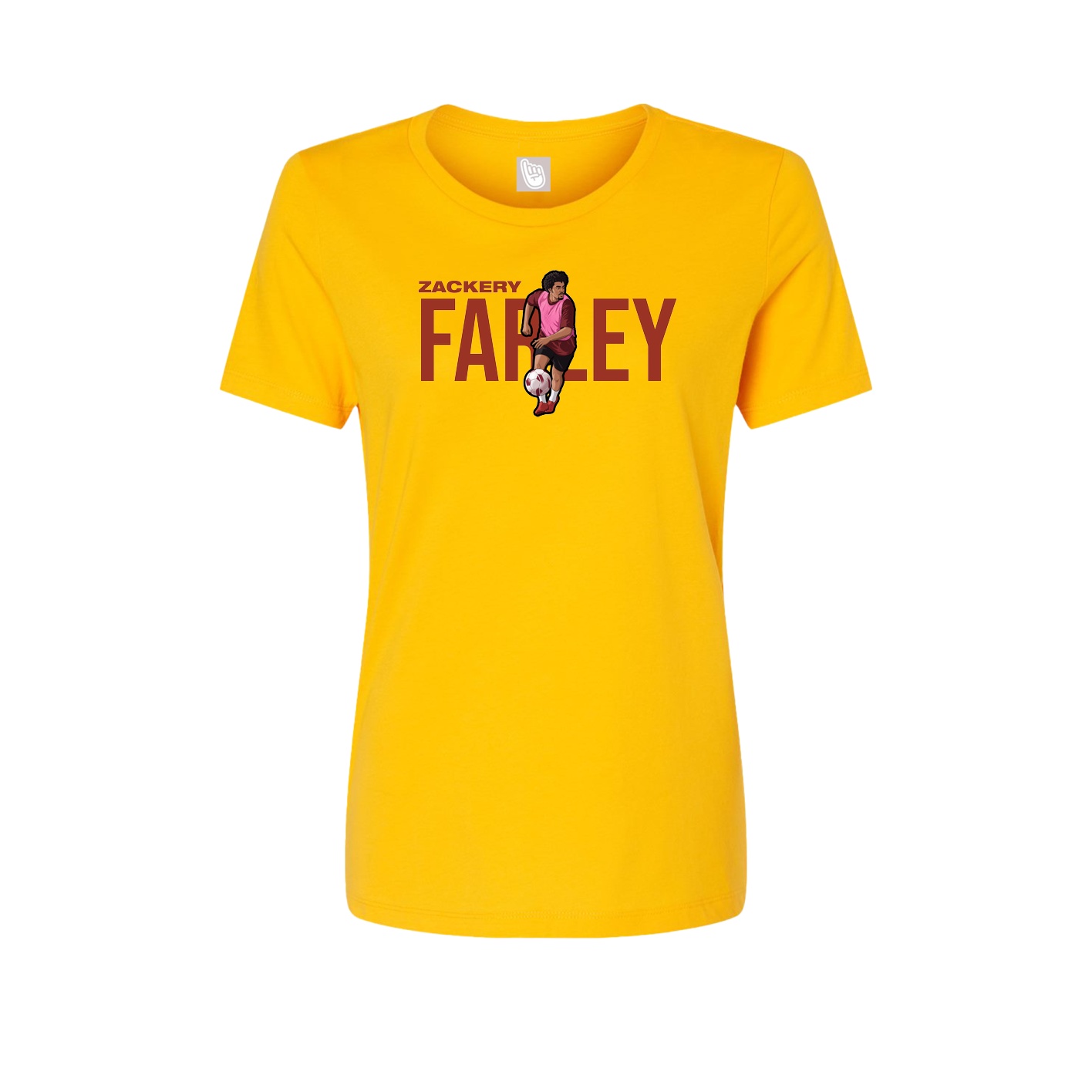 Fitted Women's Tee — Player Name in Gold