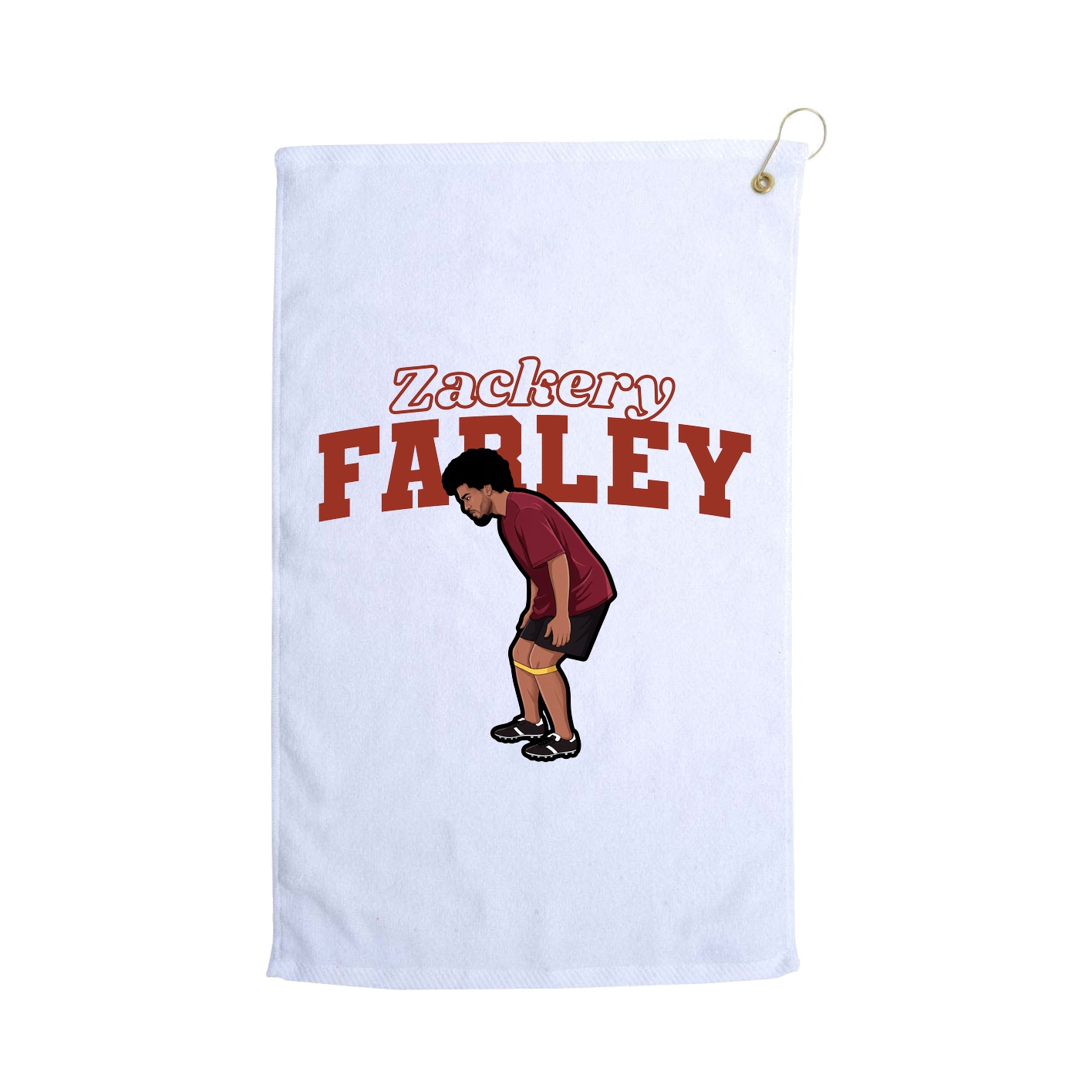 Golf Towel — Name Arch in White