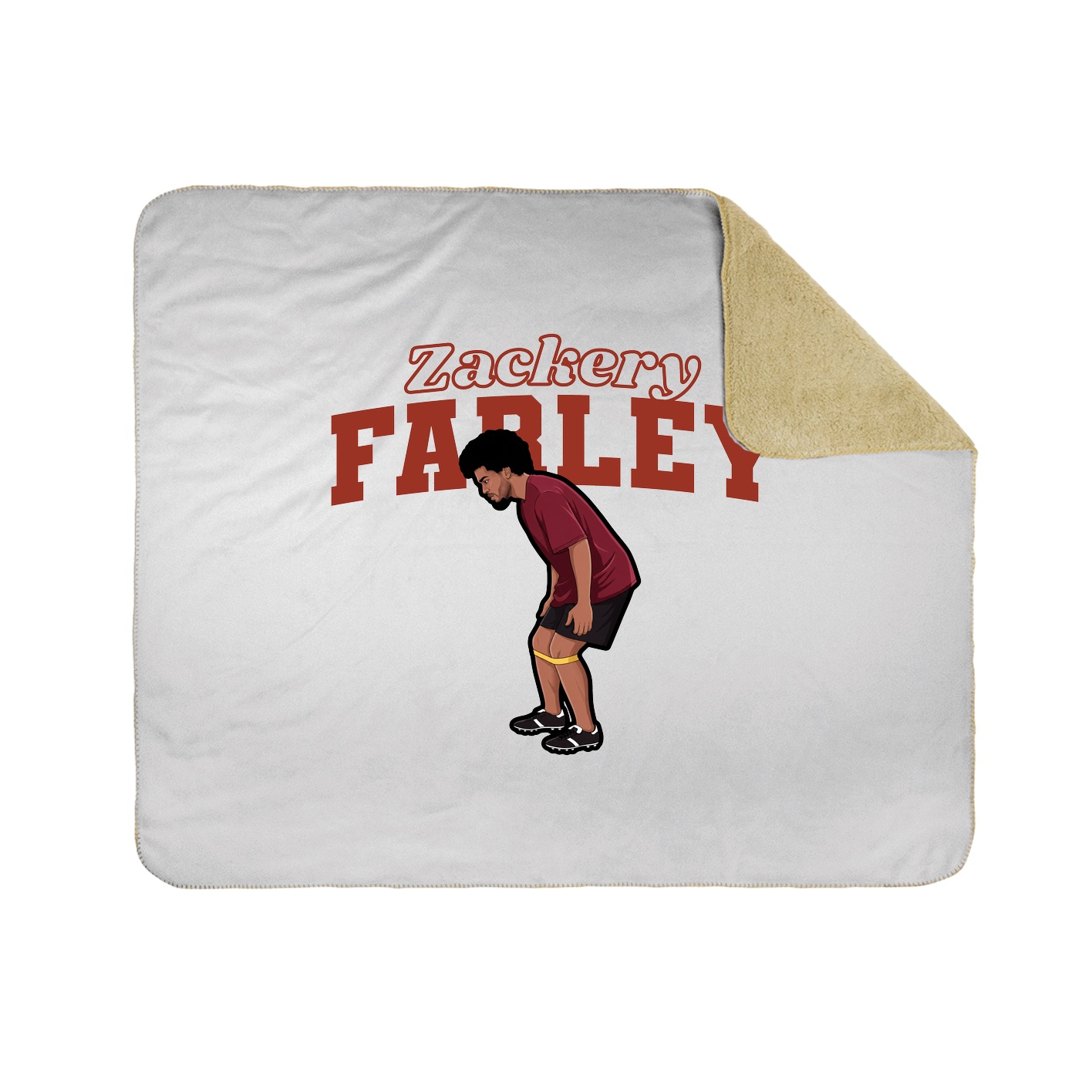 Throw Blanket — Name Arch in White