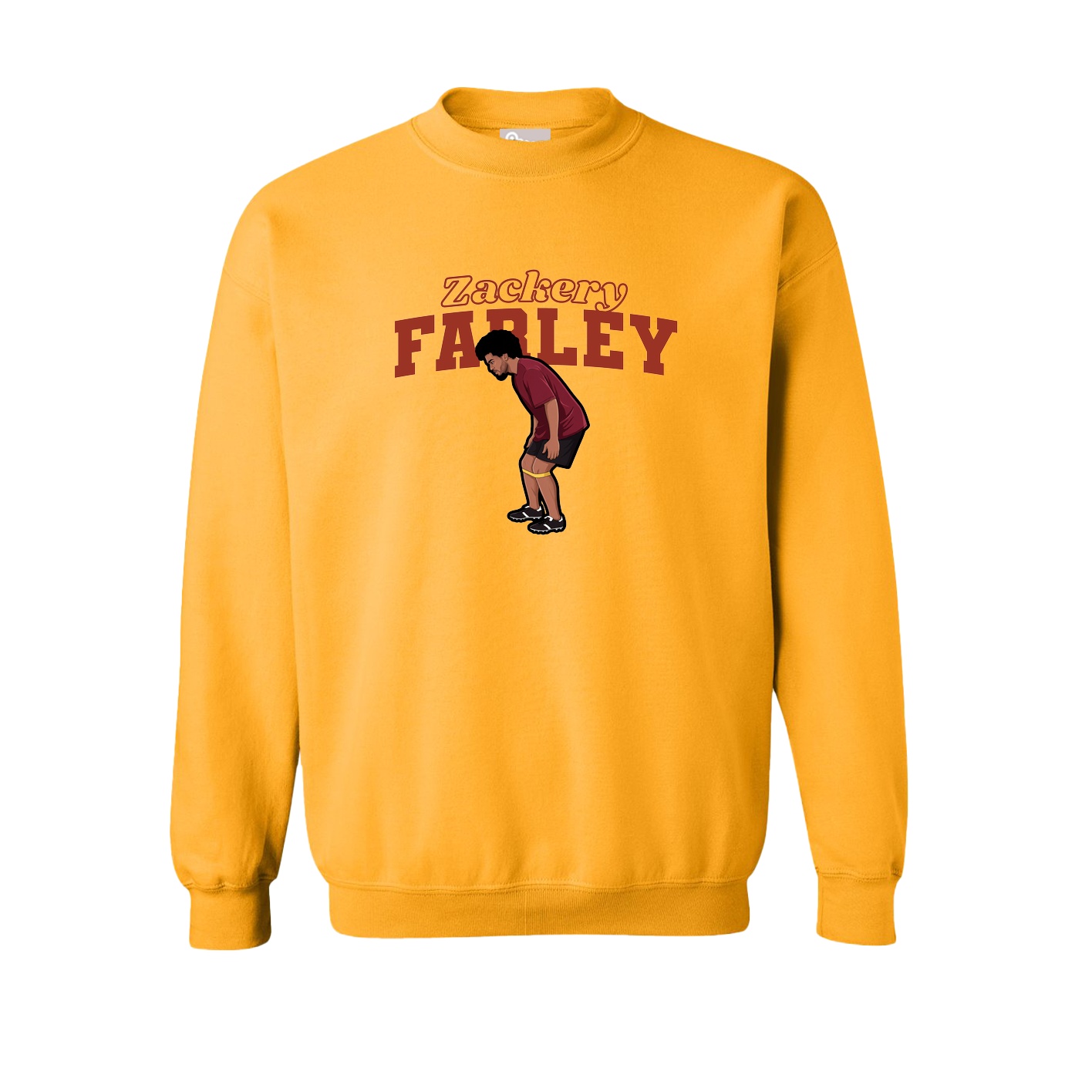 Fleece Crew — Name Arch in Gold