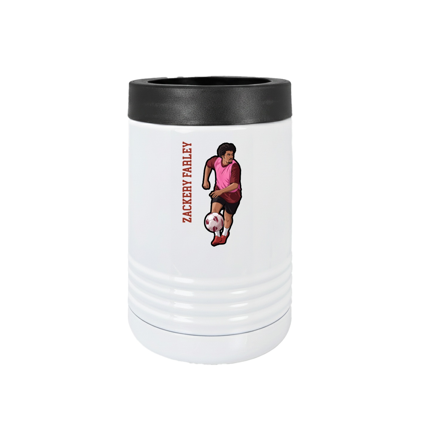 Beverage Holder — Name Vertical in White
