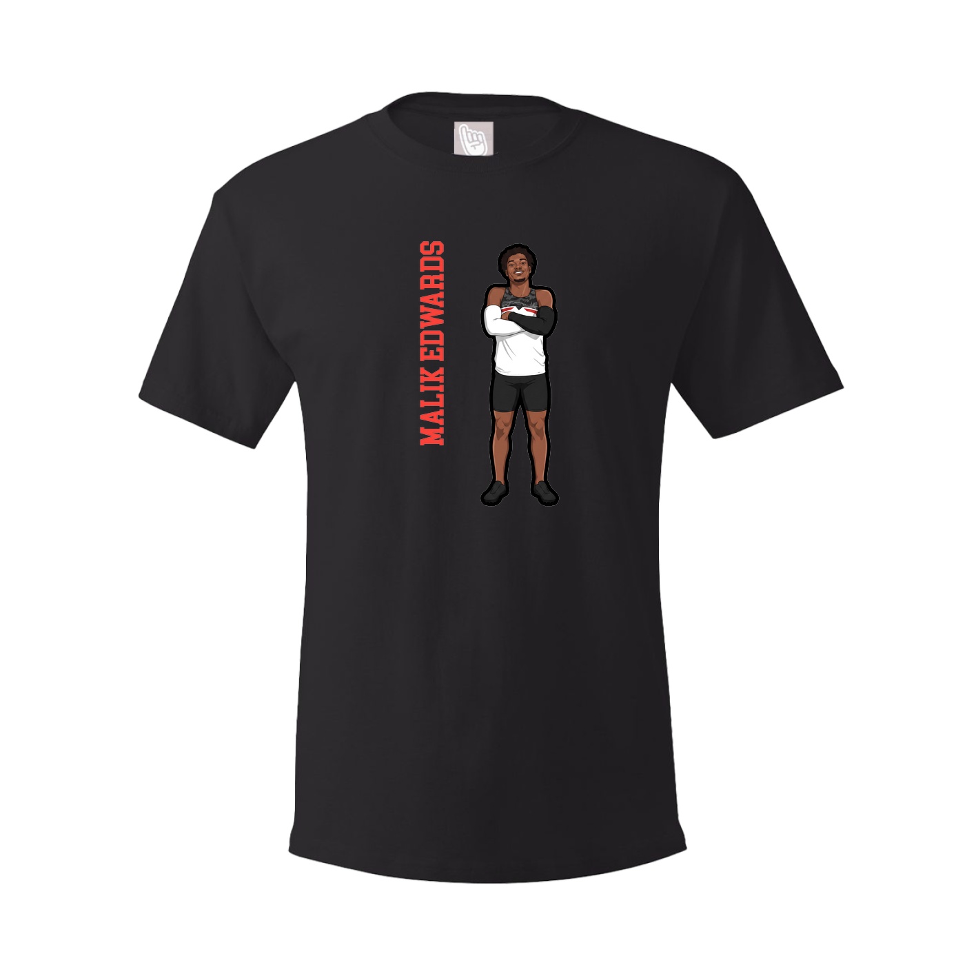 Tee — Name Vertical in Black