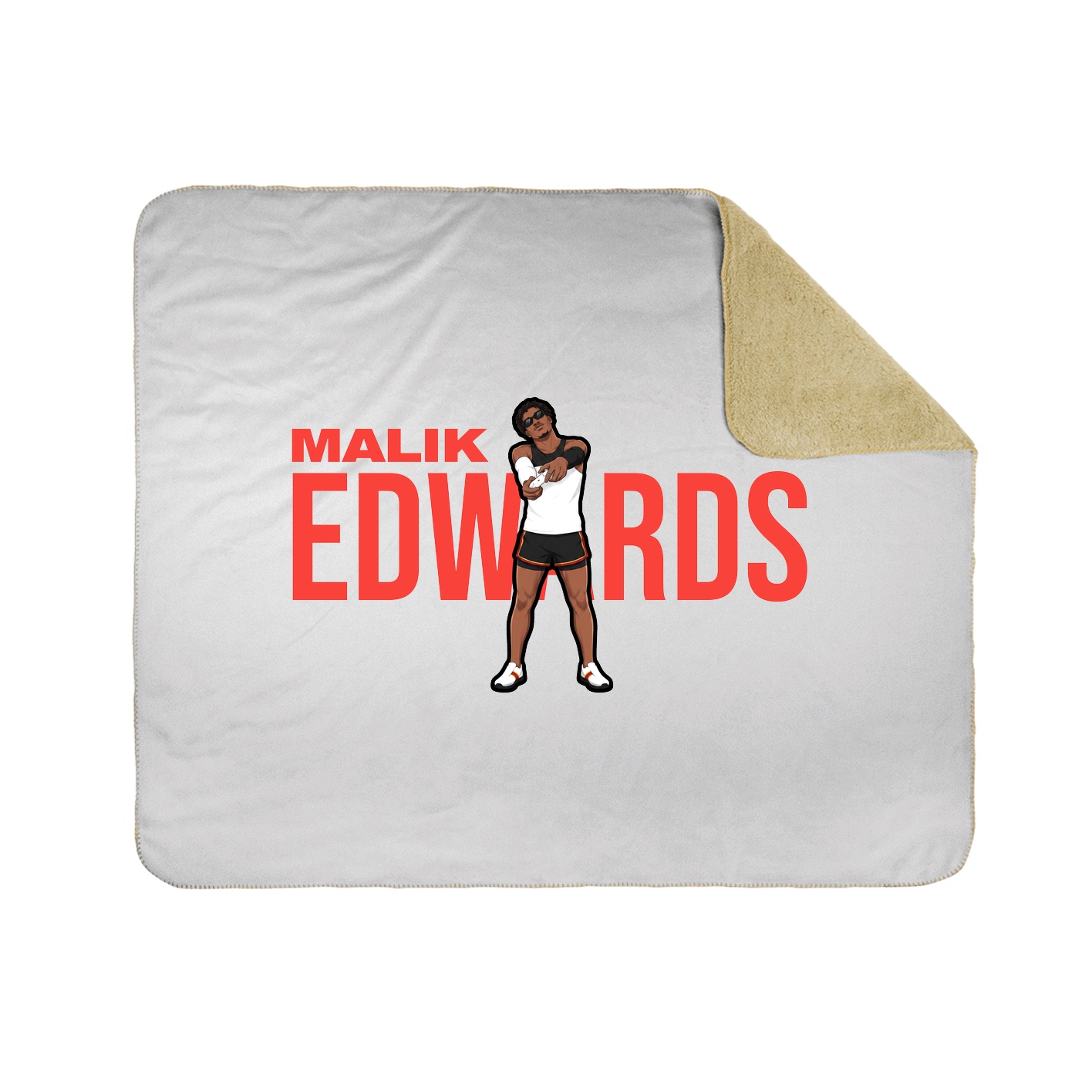 Throw Blanket — Player Name in White