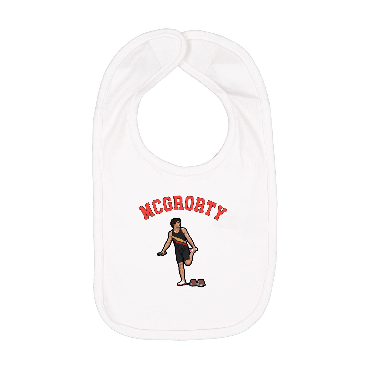 Infant Bib — Shirsey Arch in White