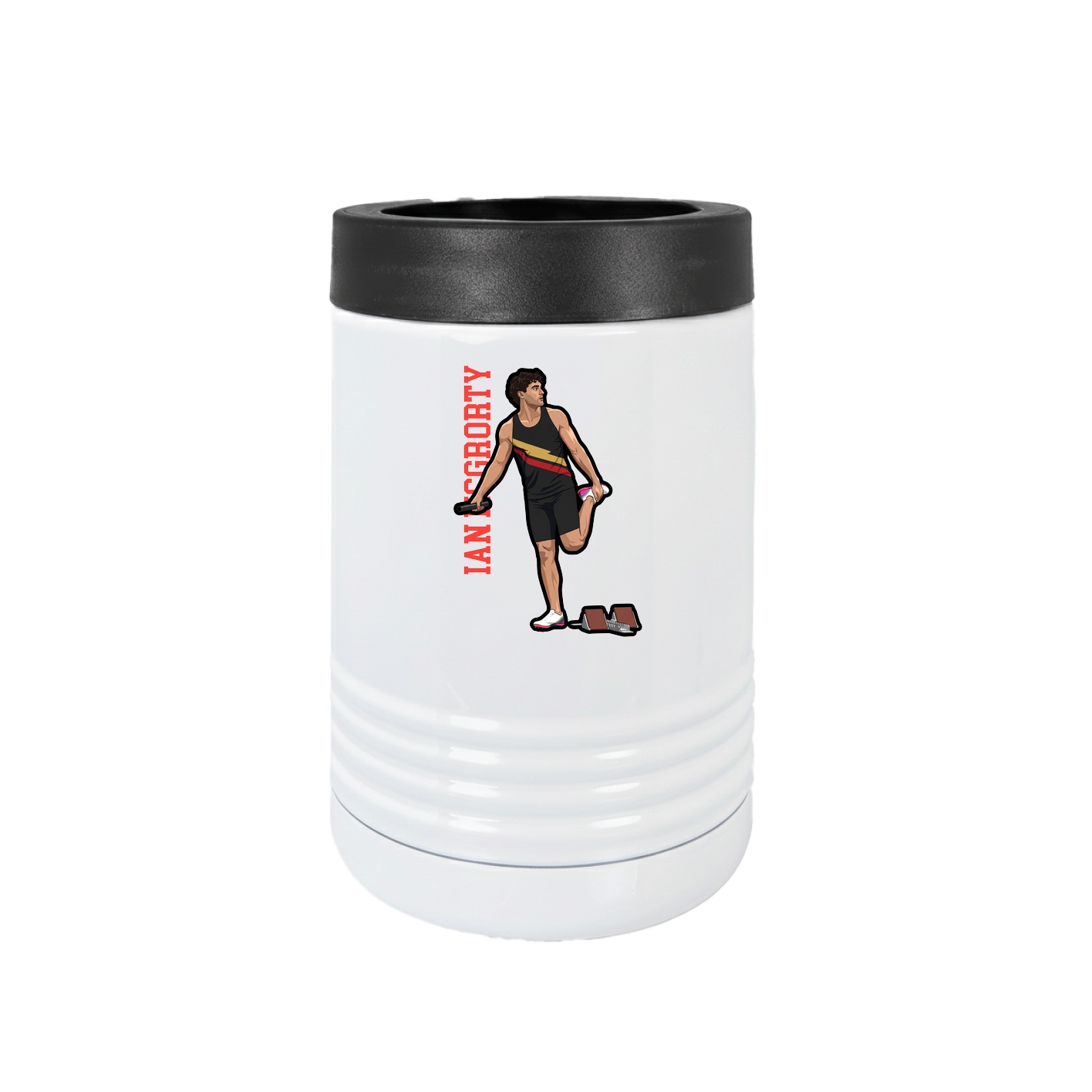 Beverage Holder — Name Vertical in White