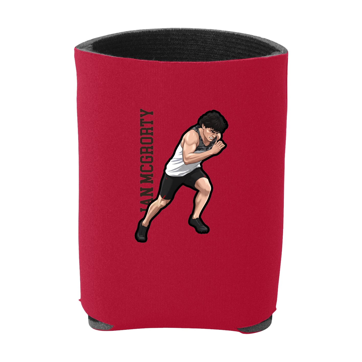 Can Holder — Name Vertical in Red