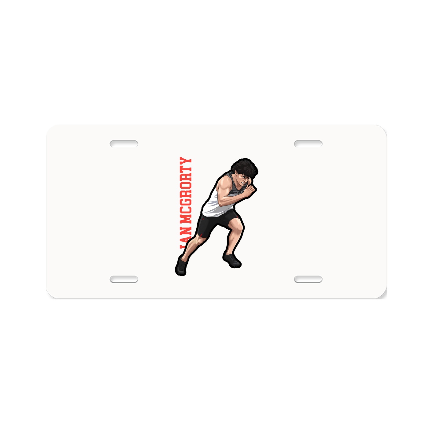 License Plate — Name Vertical in Classic