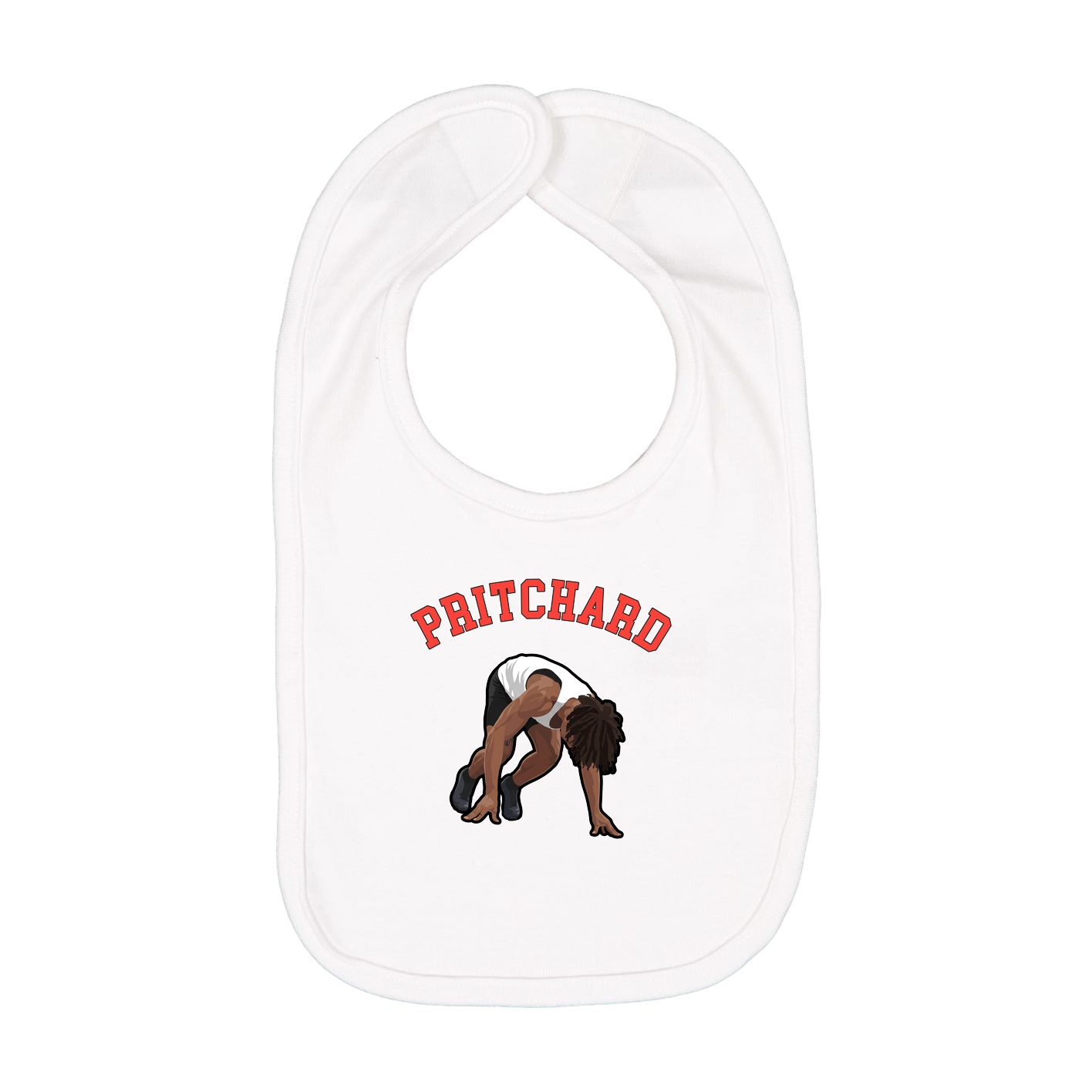 Infant Bib — Shirsey Arch in White