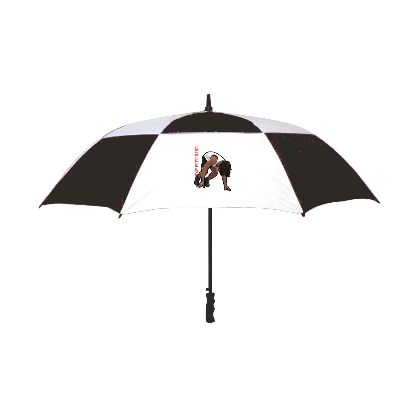 Golf Umbrella — Name Vertical in Black