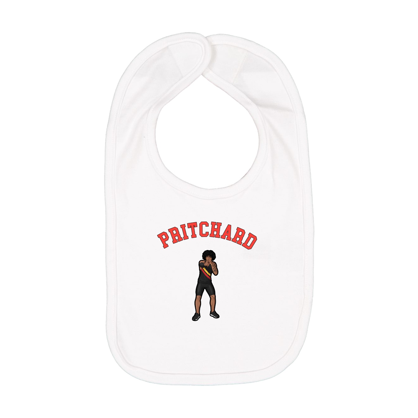 Infant Bib — Shirsey Arch in White