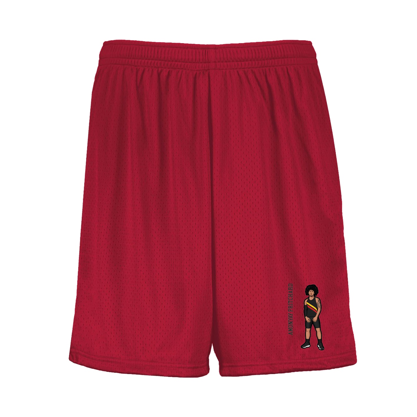 Shorts — Name Vertical in Red