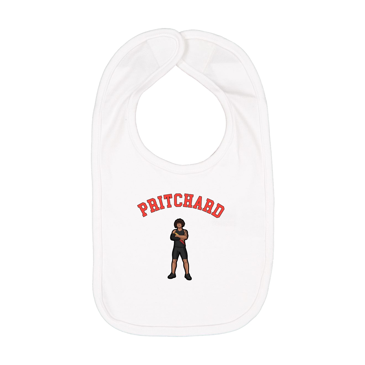 Infant Bib — Shirsey Arch in White