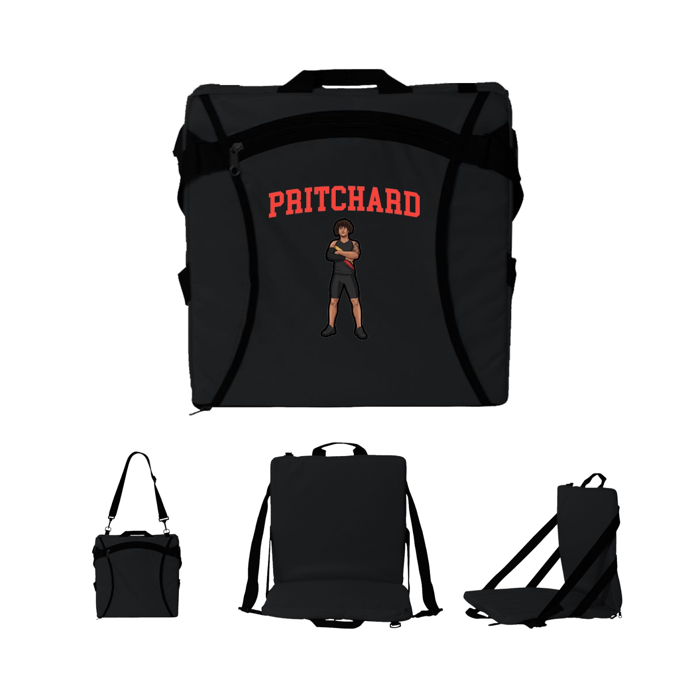 Folding Stadium Seat — Shirsey in Black