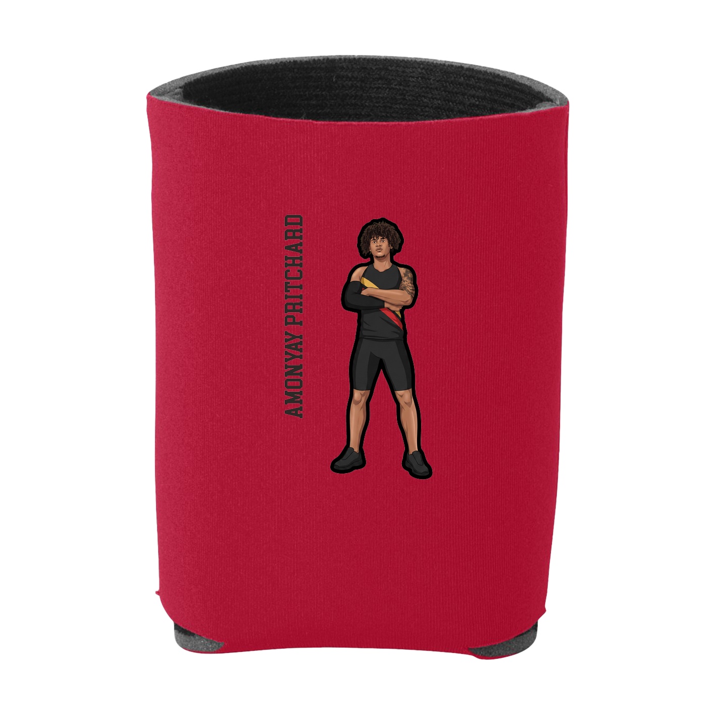 Can Holder — Name Vertical in Red