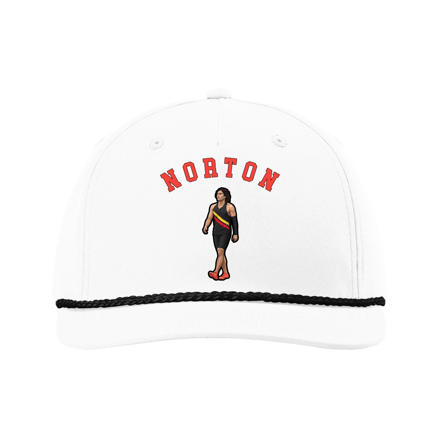 Five-Panel Classic Rope Cap — Shirsey Arch in White