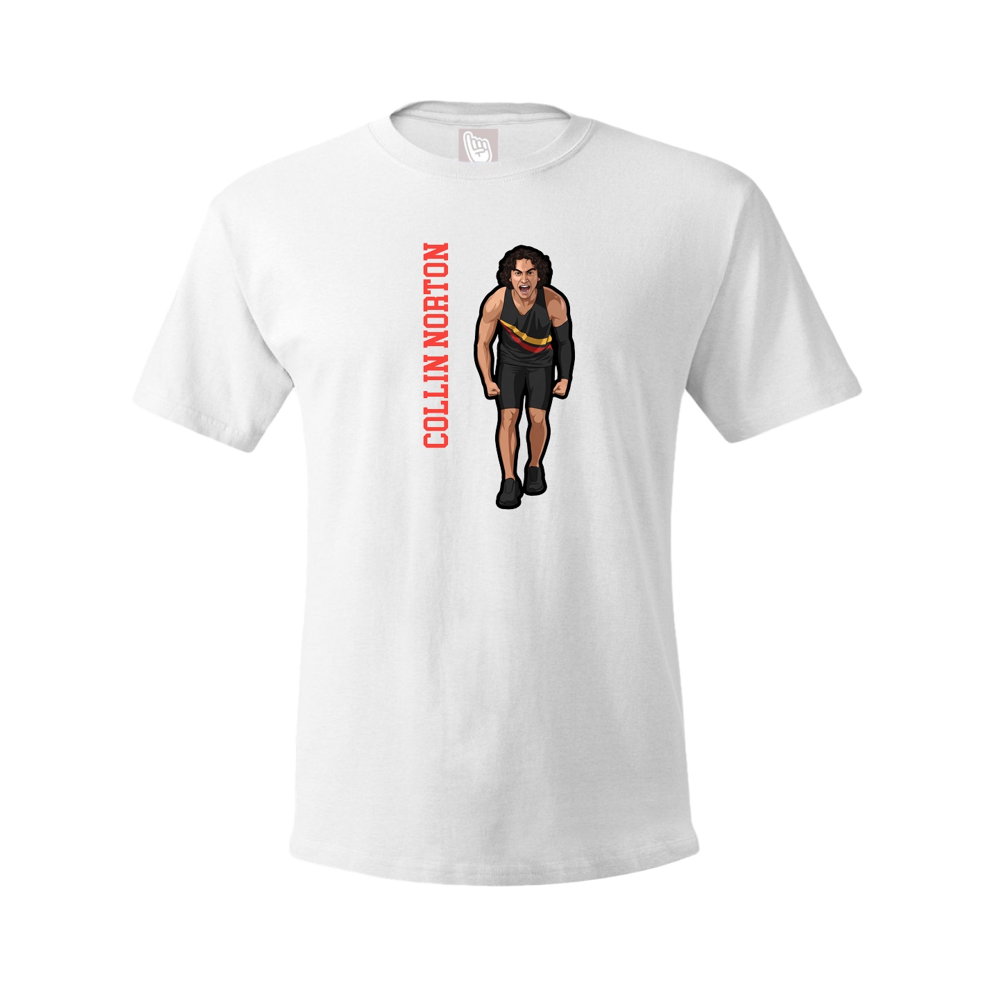 Tee — Name Vertical in White