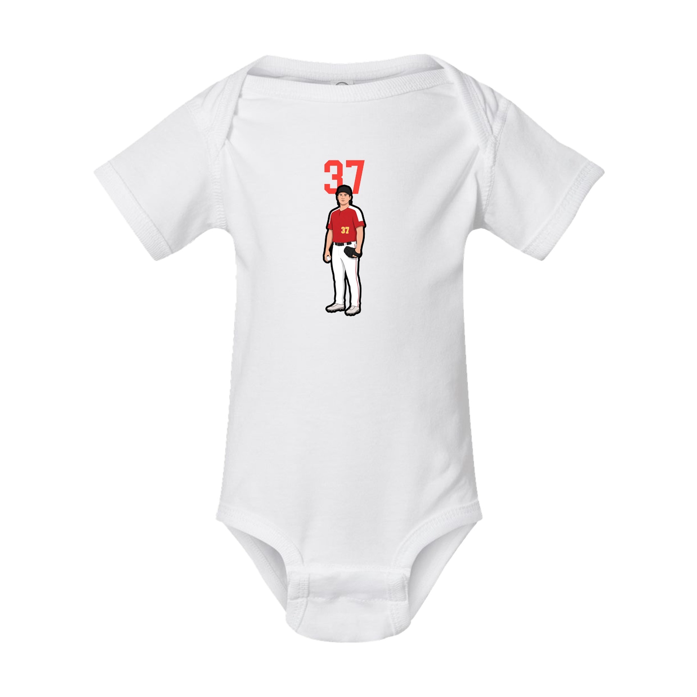 Baby Onesie — Number Top in White