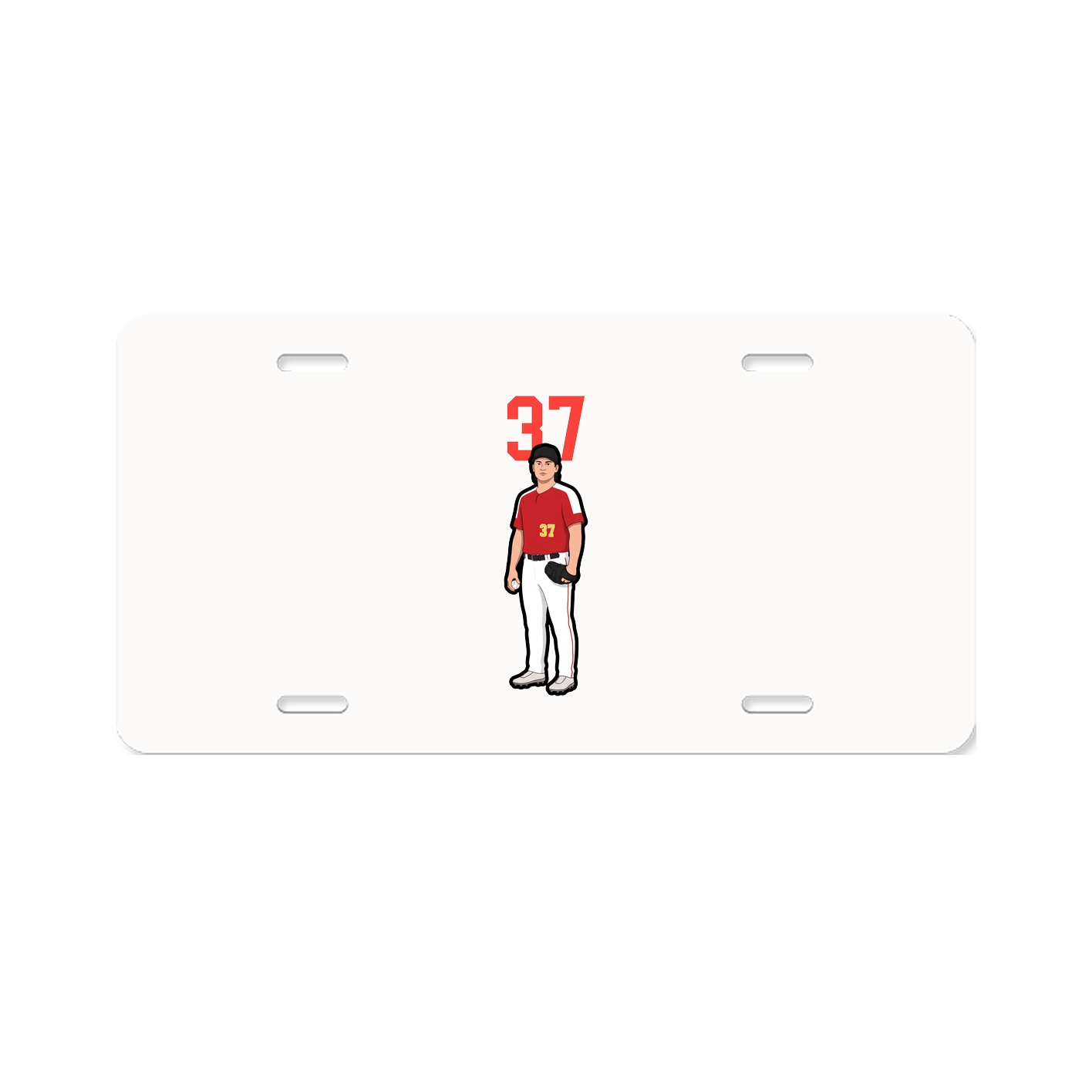 License Plate — Number Top in Classic