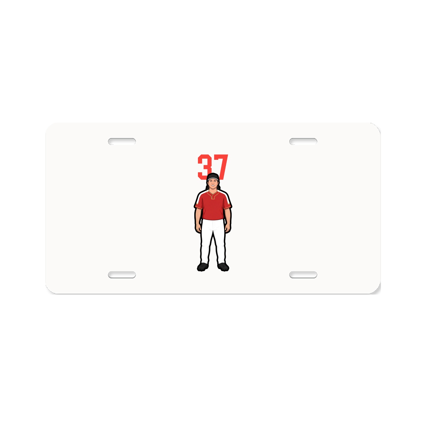 License Plate — Number Top in Classic