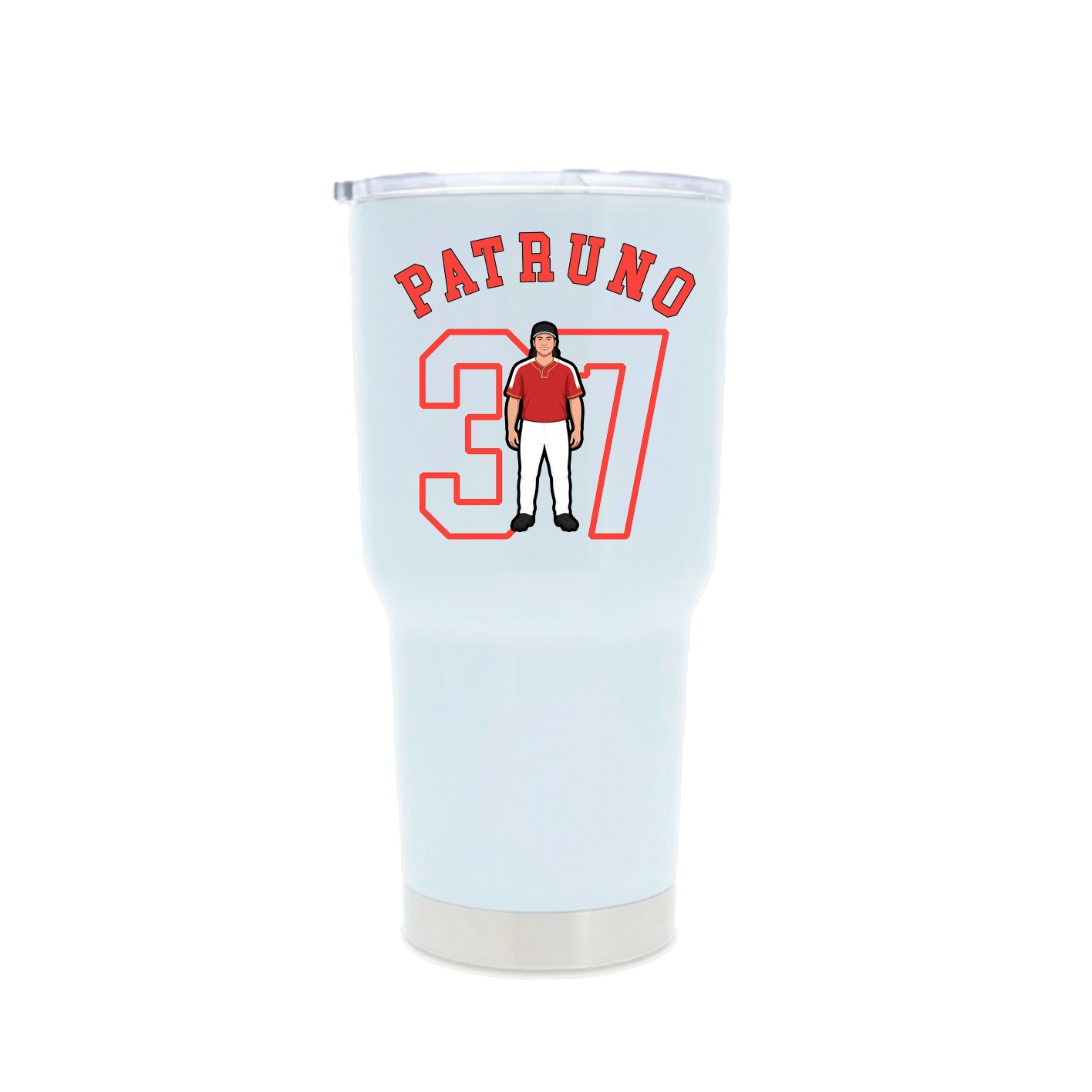 30oz Stainless Steel Tumbler — Shirsey Arch in White