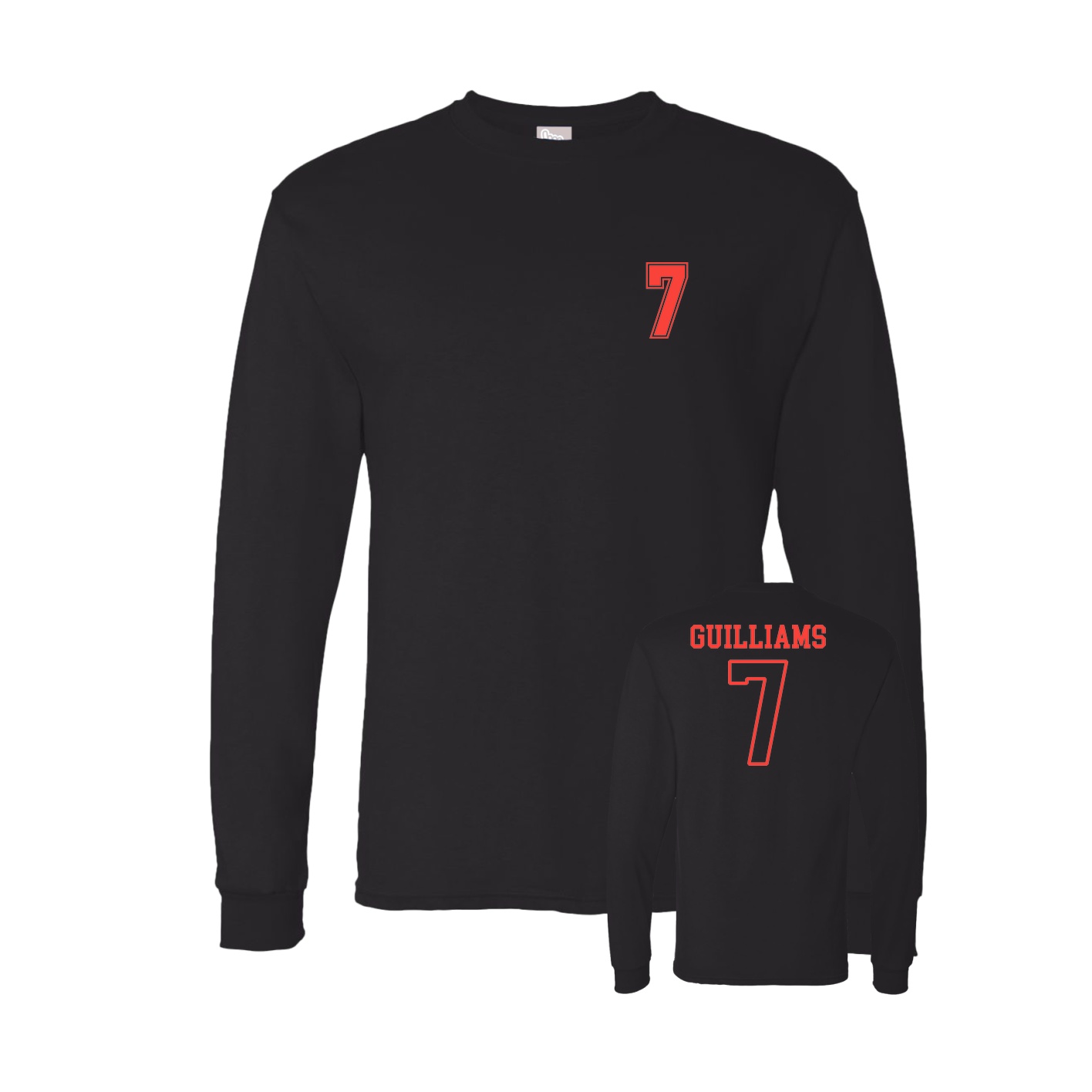 Long Sleeve Tee — Chest Back in Black