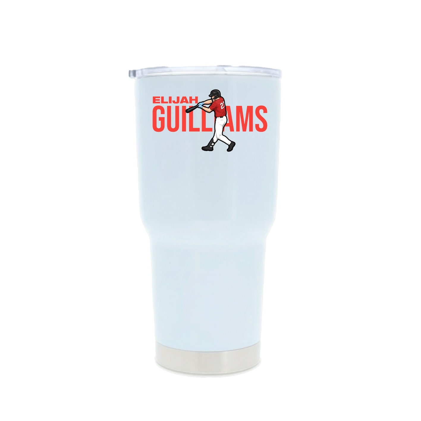 30oz Stainless Steel Tumbler — Player Name in White