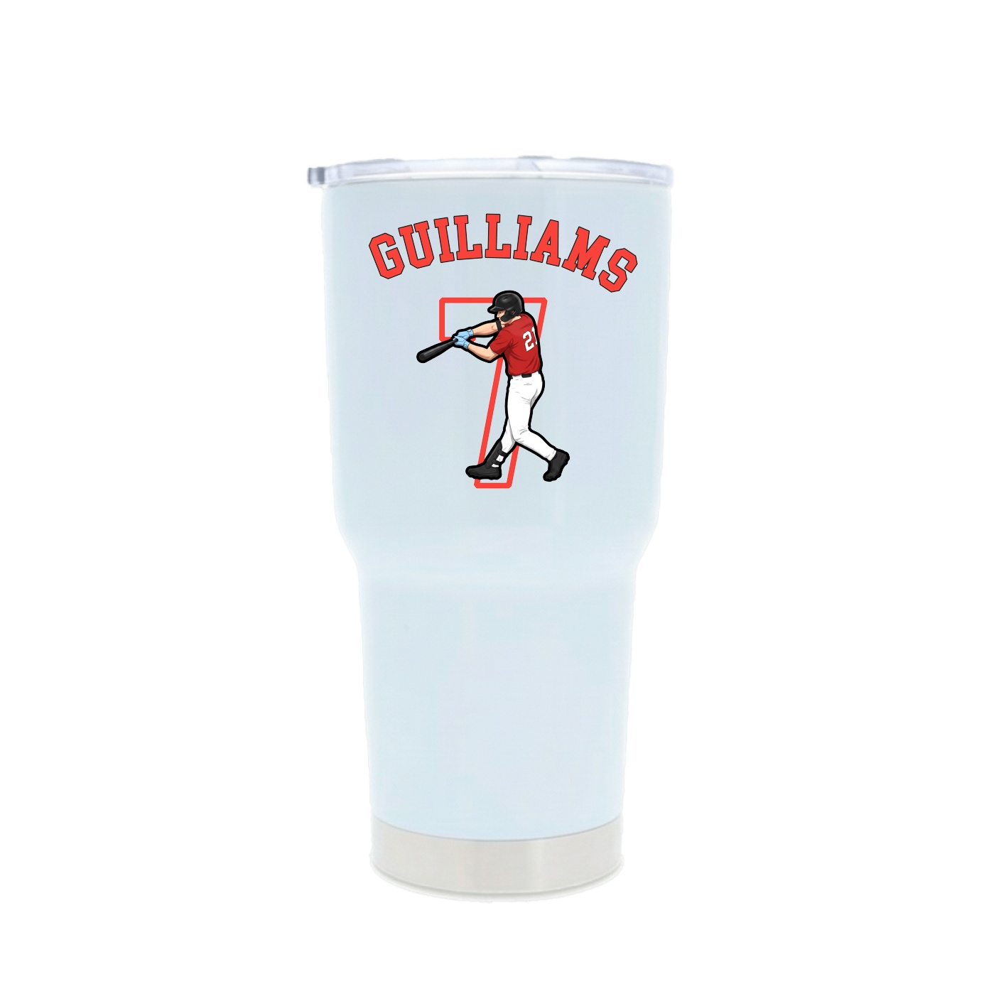 30oz Stainless Steel Tumbler — Shirsey Arch in White
