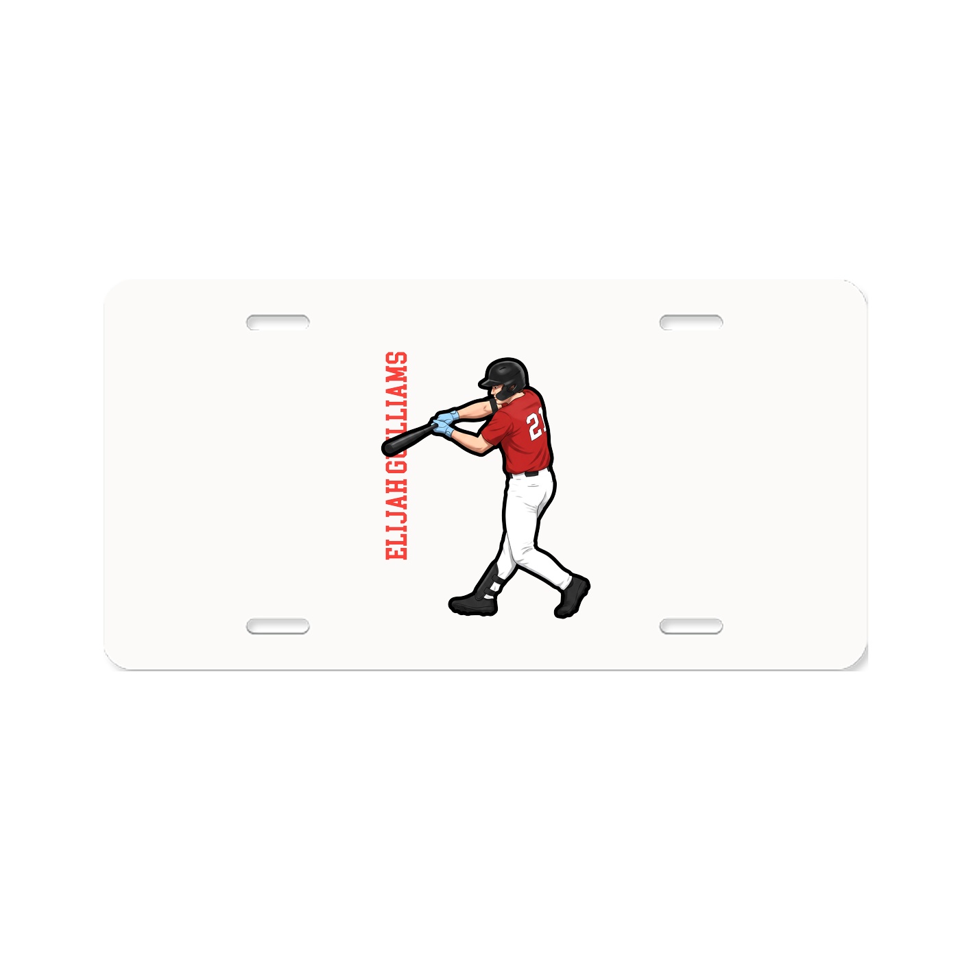 License Plate — Name Vertical in Classic