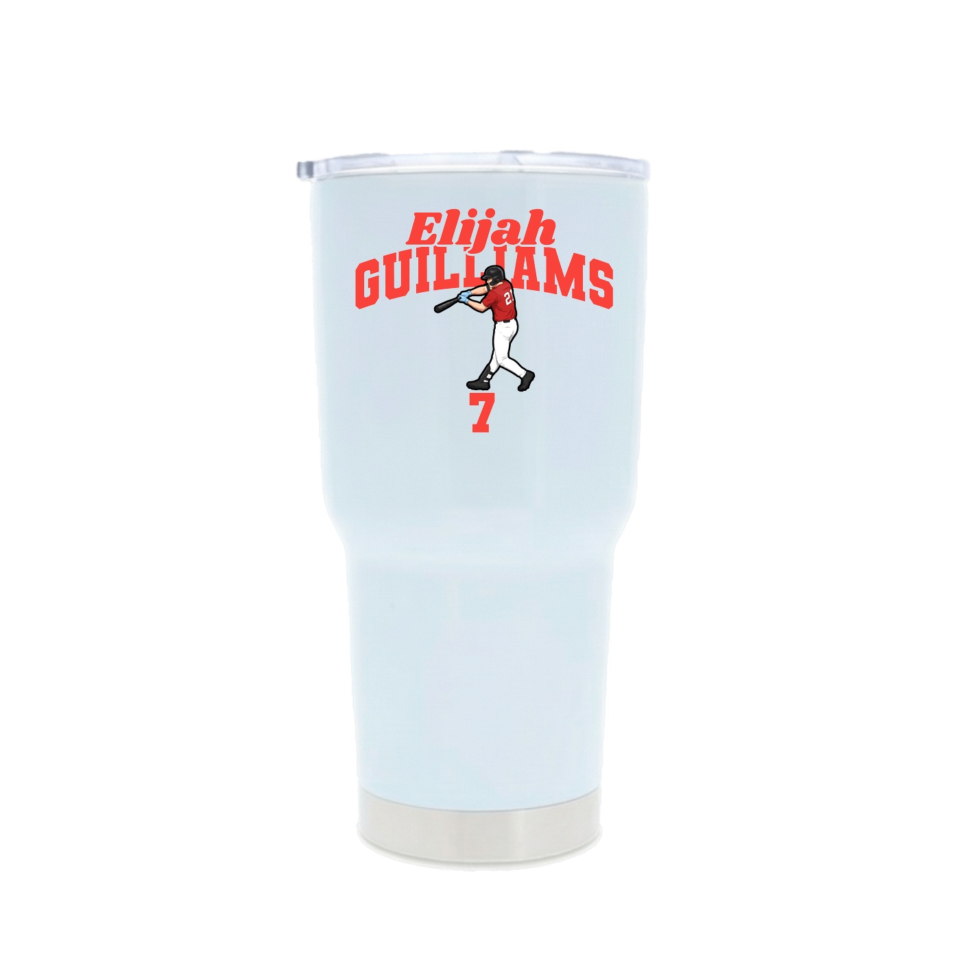 30oz Stainless Steel Tumbler — Signature Arch in White