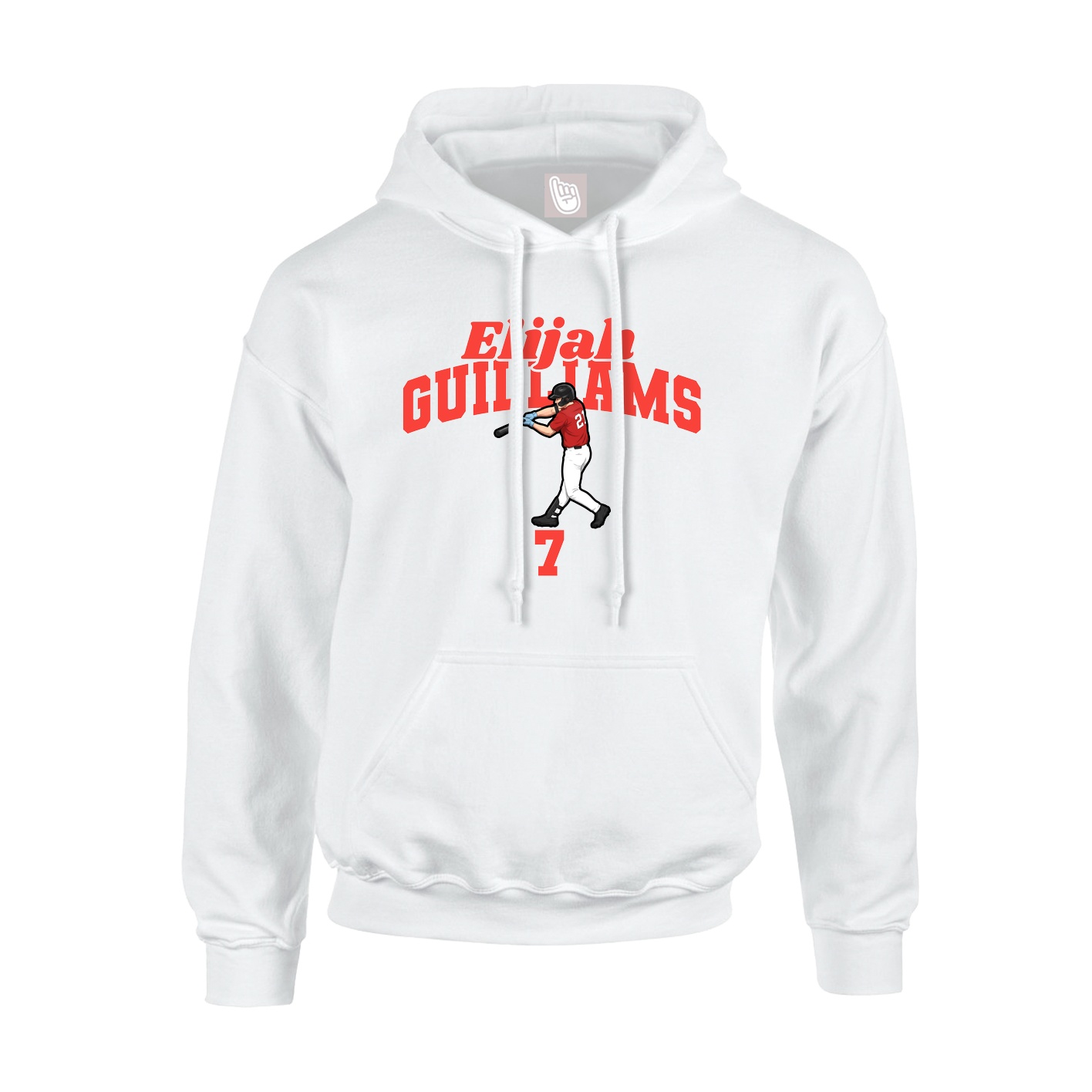 Hoodie — Signature Arch in White