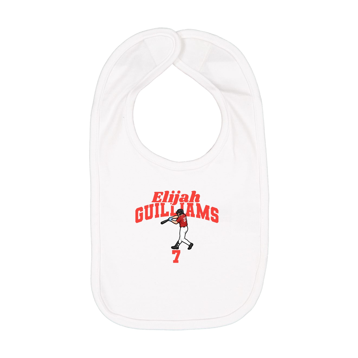 Infant Bib — Signature Arch in White