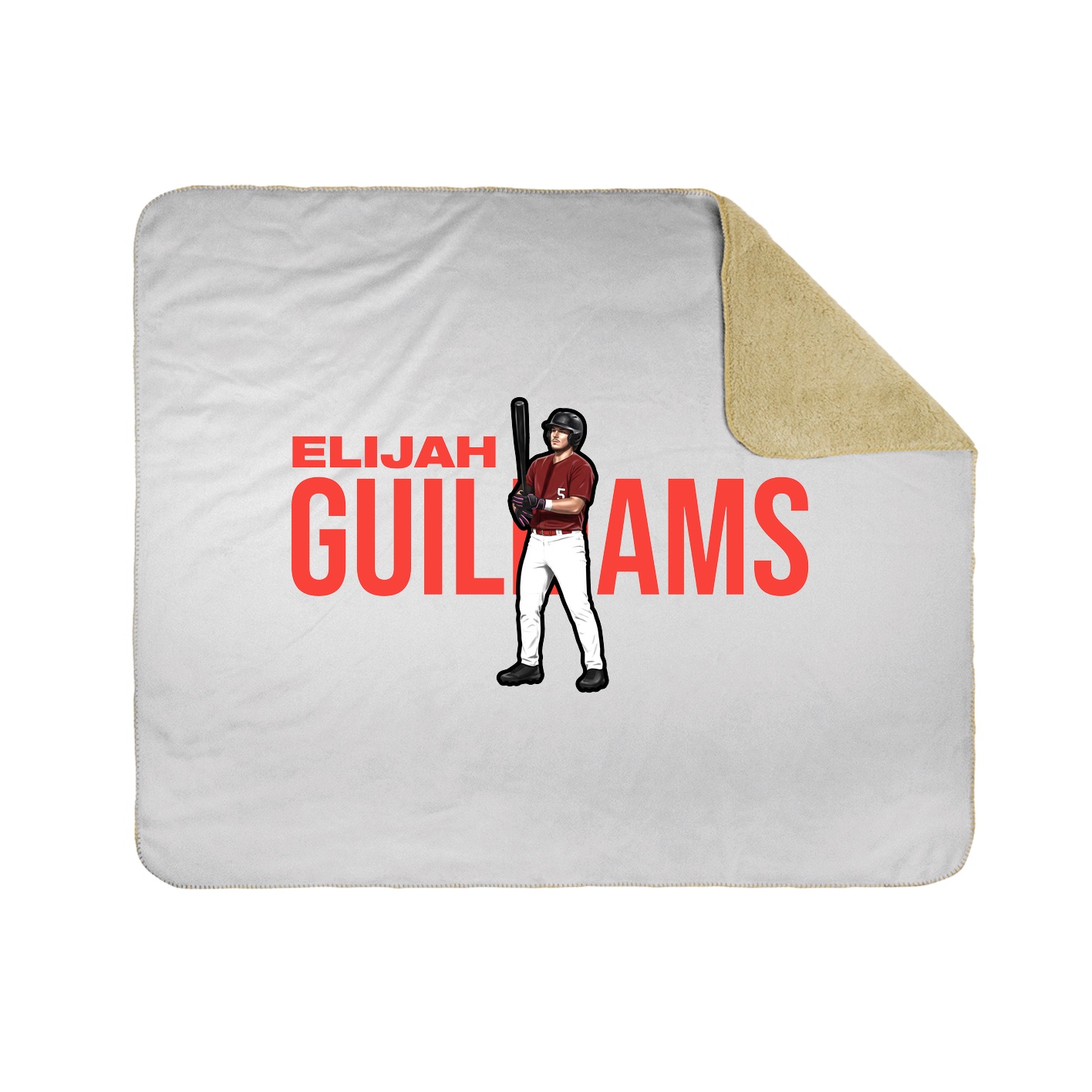 Throw Blanket — Player Name in White