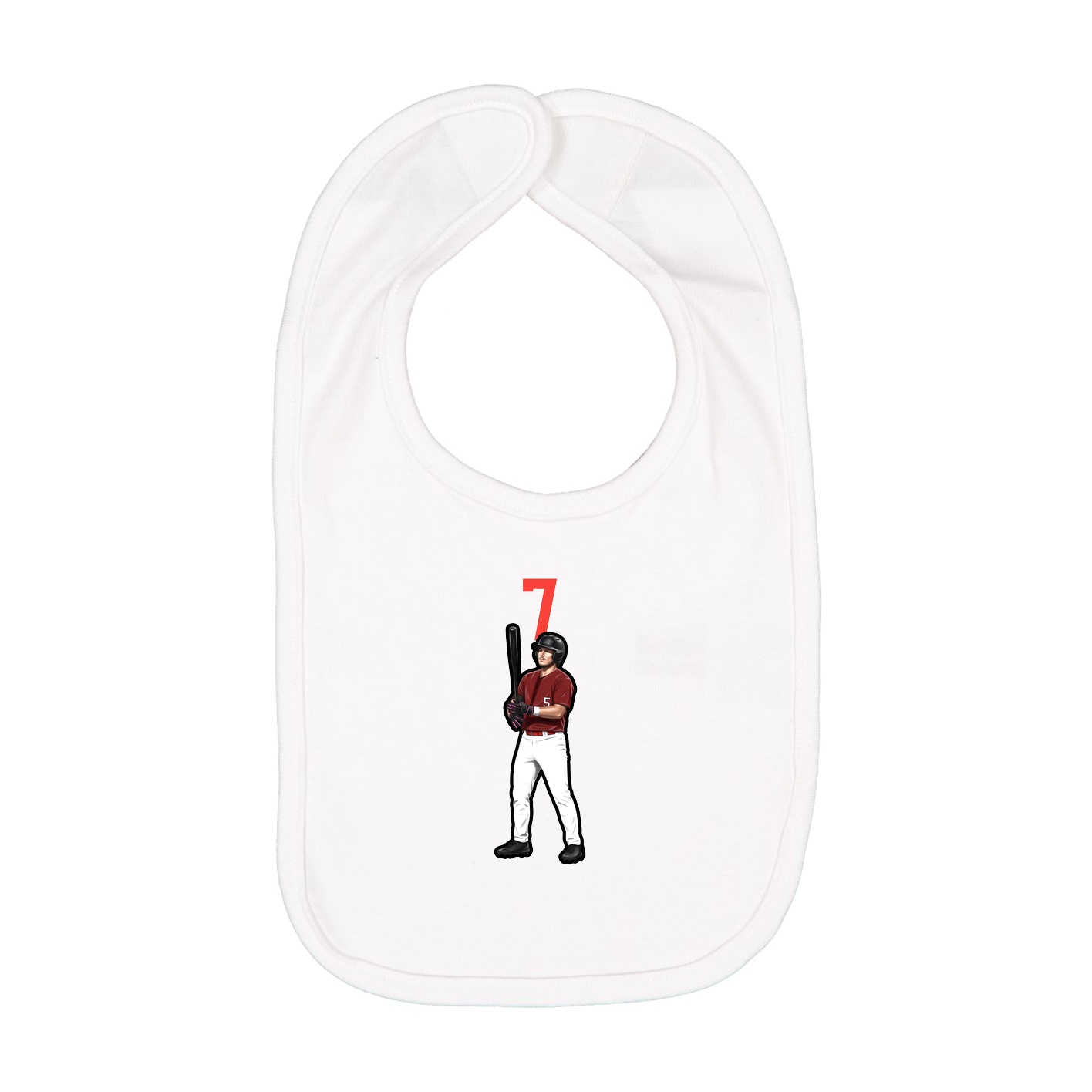 Infant Bib — Number Top in White