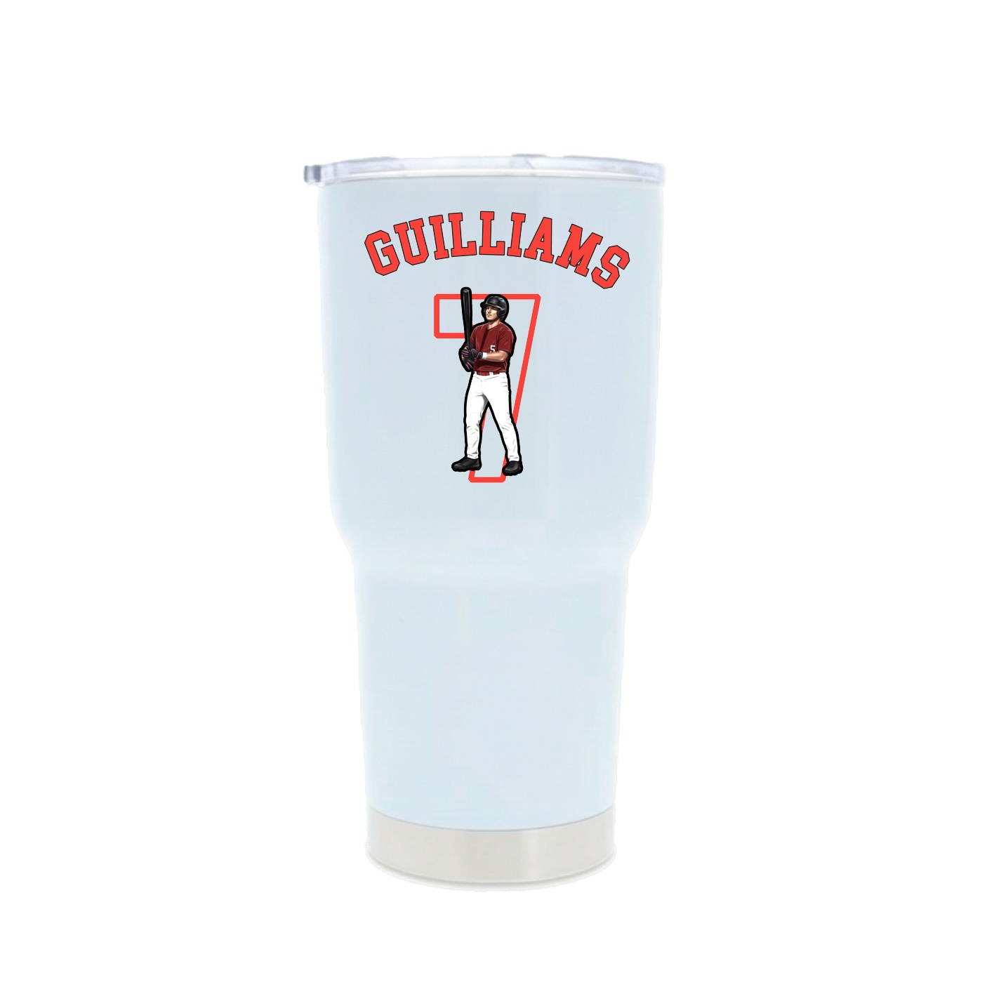 30oz Stainless Steel Tumbler — Shirsey Arch in White