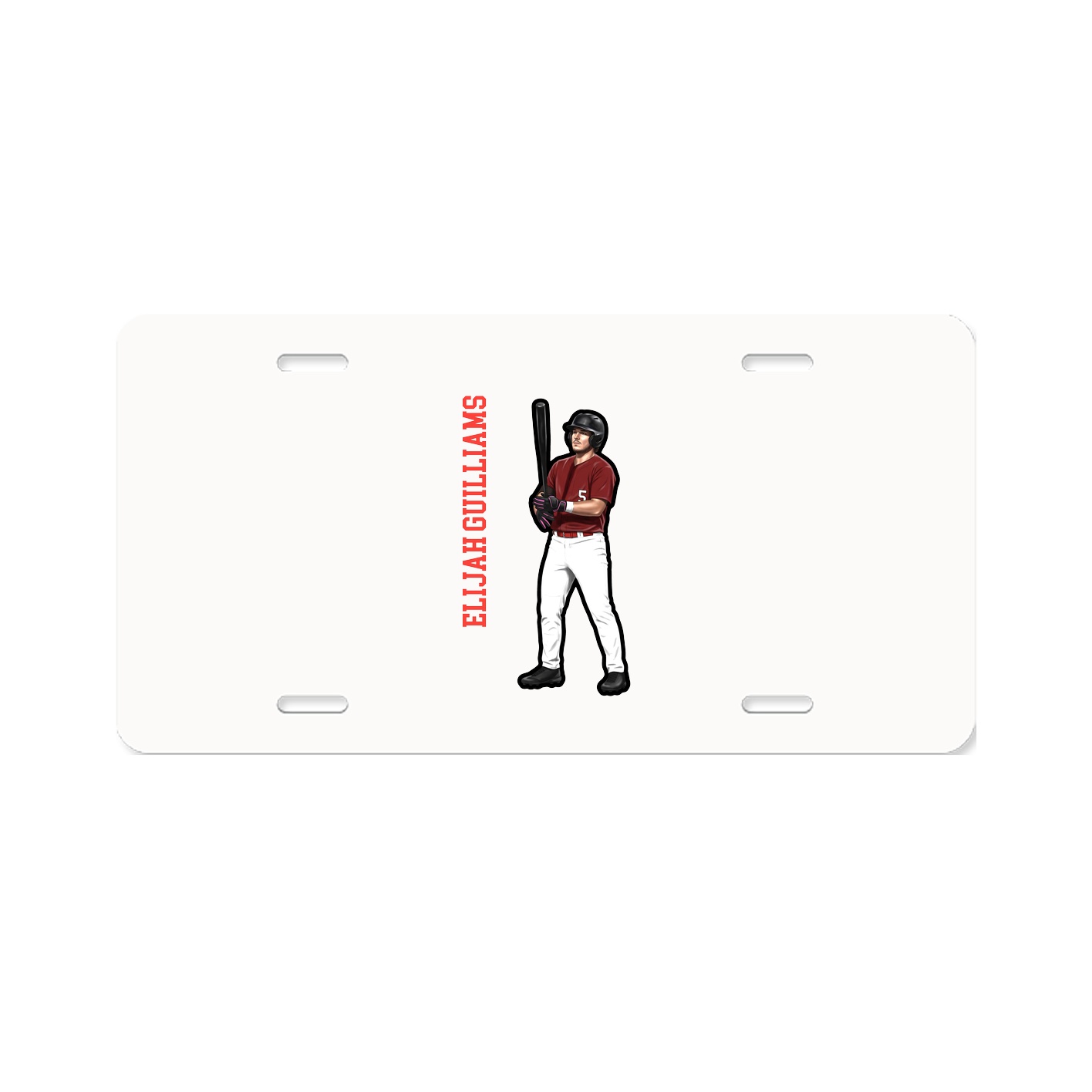 License Plate — Name Vertical in Classic