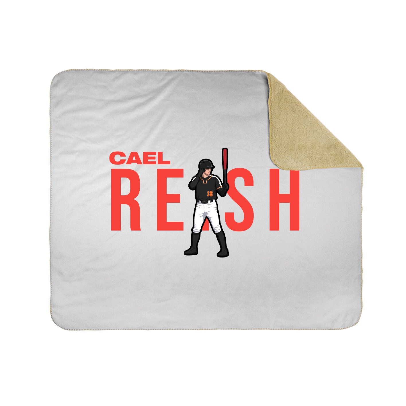 Throw Blanket — Player Name in White