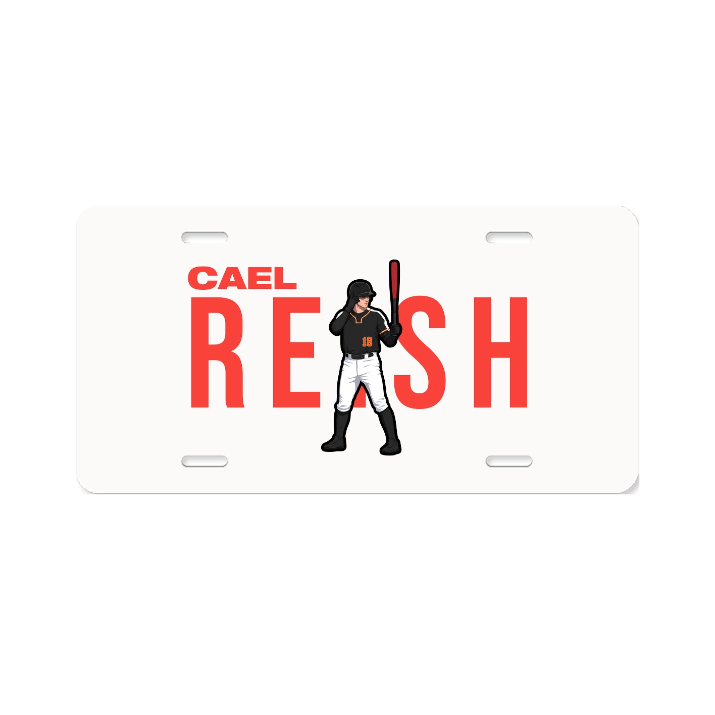 License Plate — Player Name in Classic