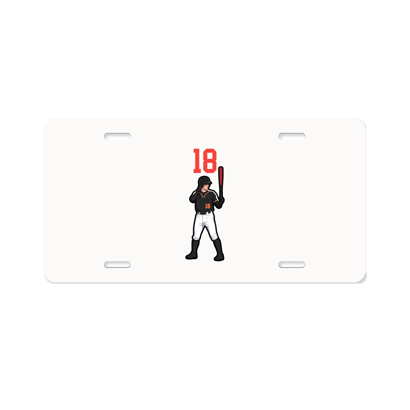License Plate — Number Top in Classic