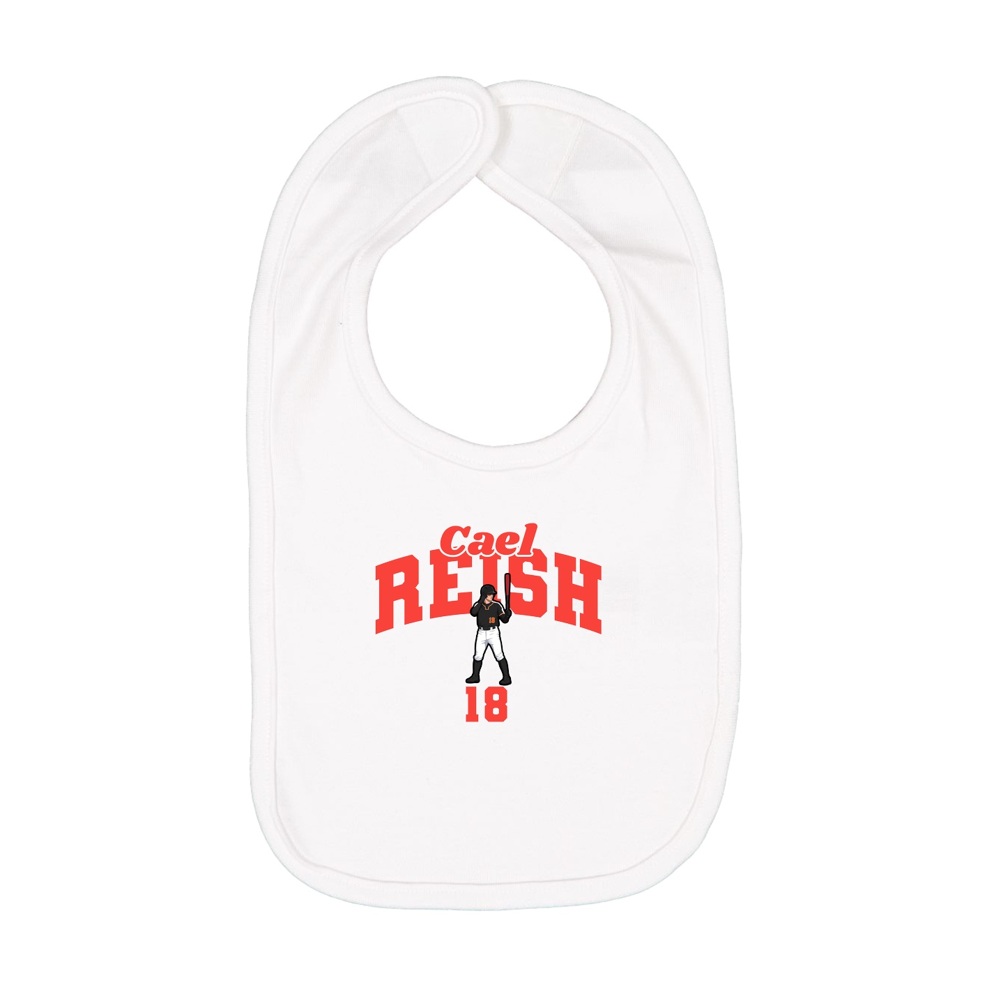 Infant Bib — Signature Arch in White