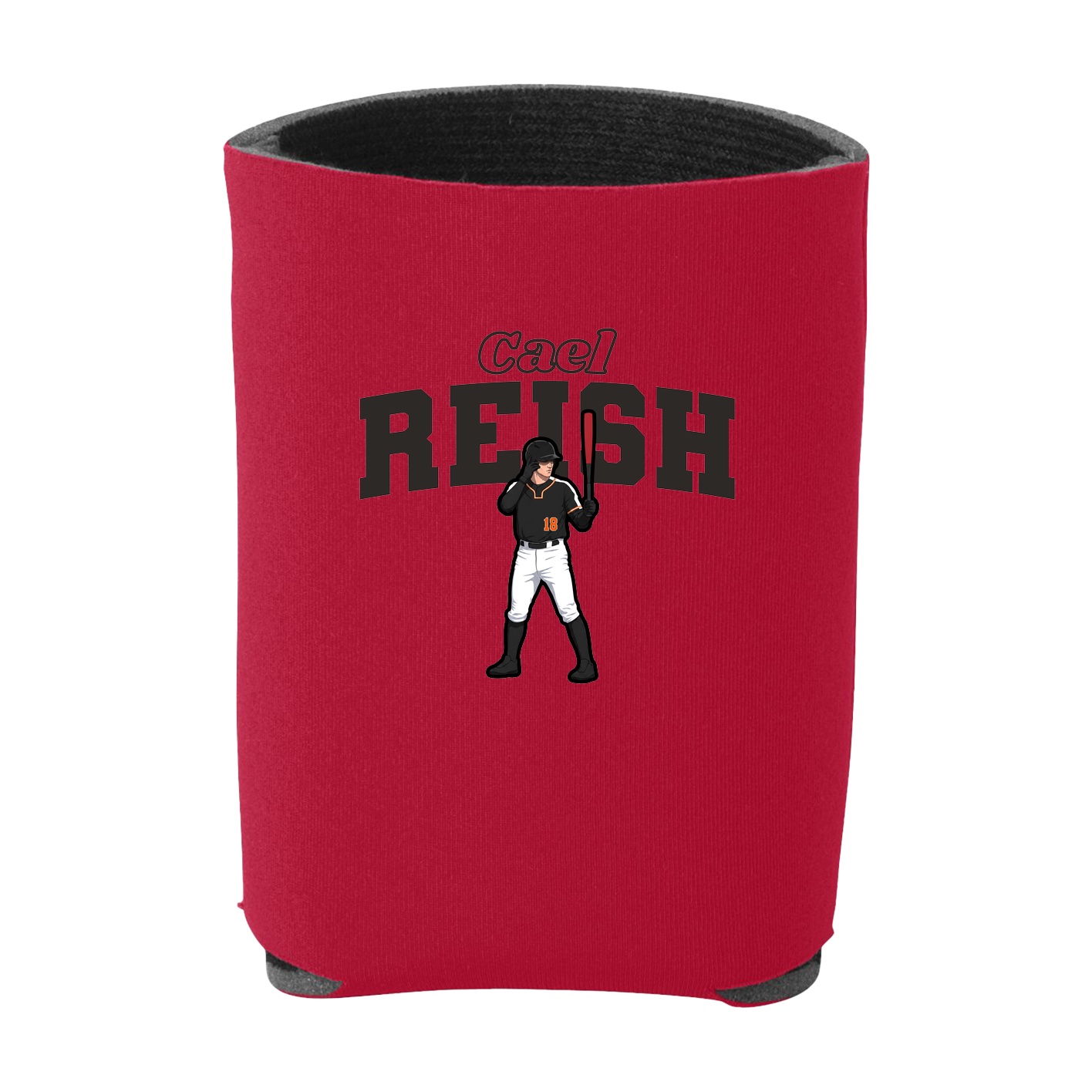 Can Holder — Name Arch in Red