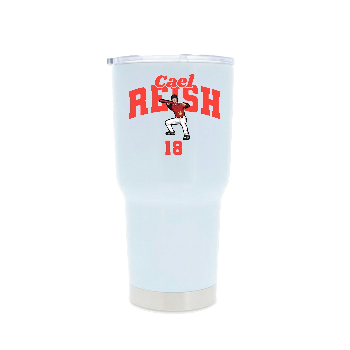 30oz Stainless Steel Tumbler — Signature Arch in White