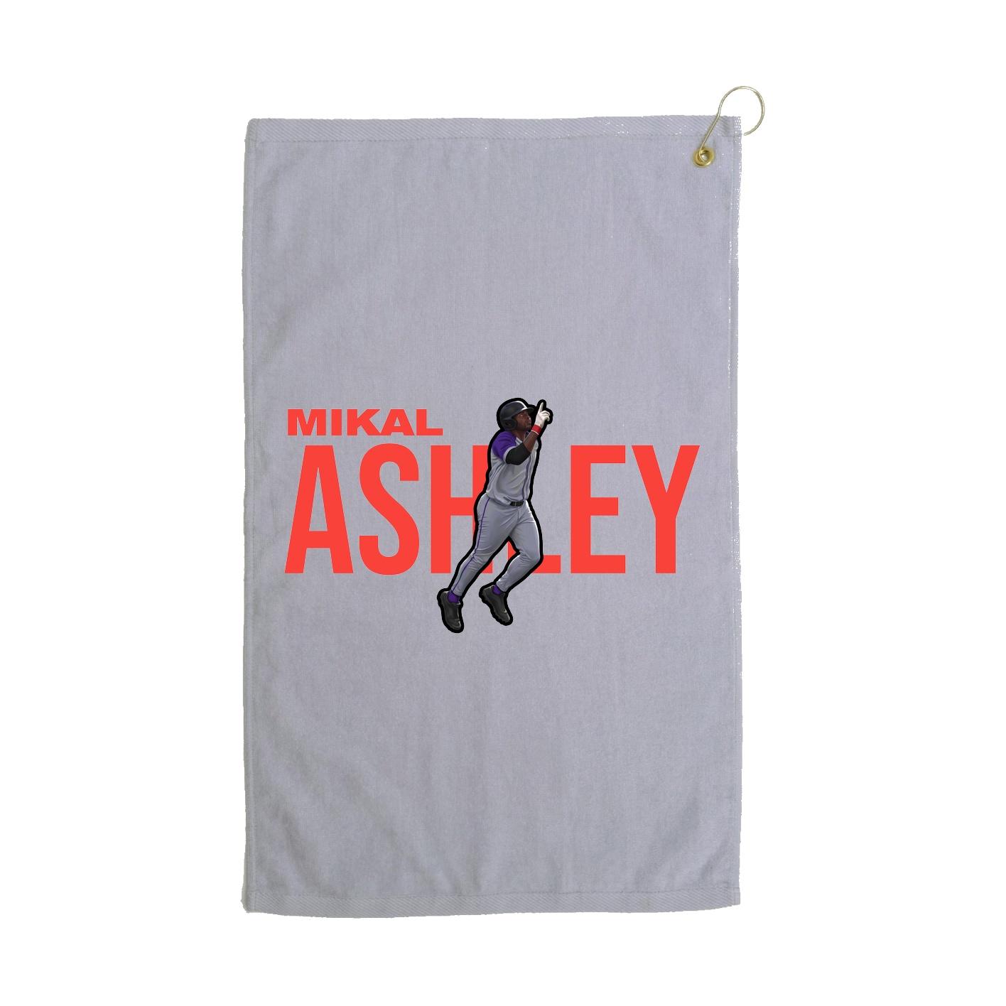 Golf Towel — Player Name in Grey