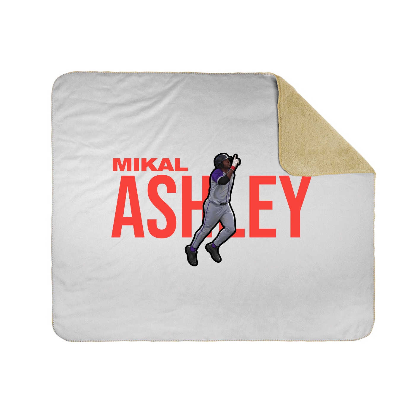 Throw Blanket — Player Name in White