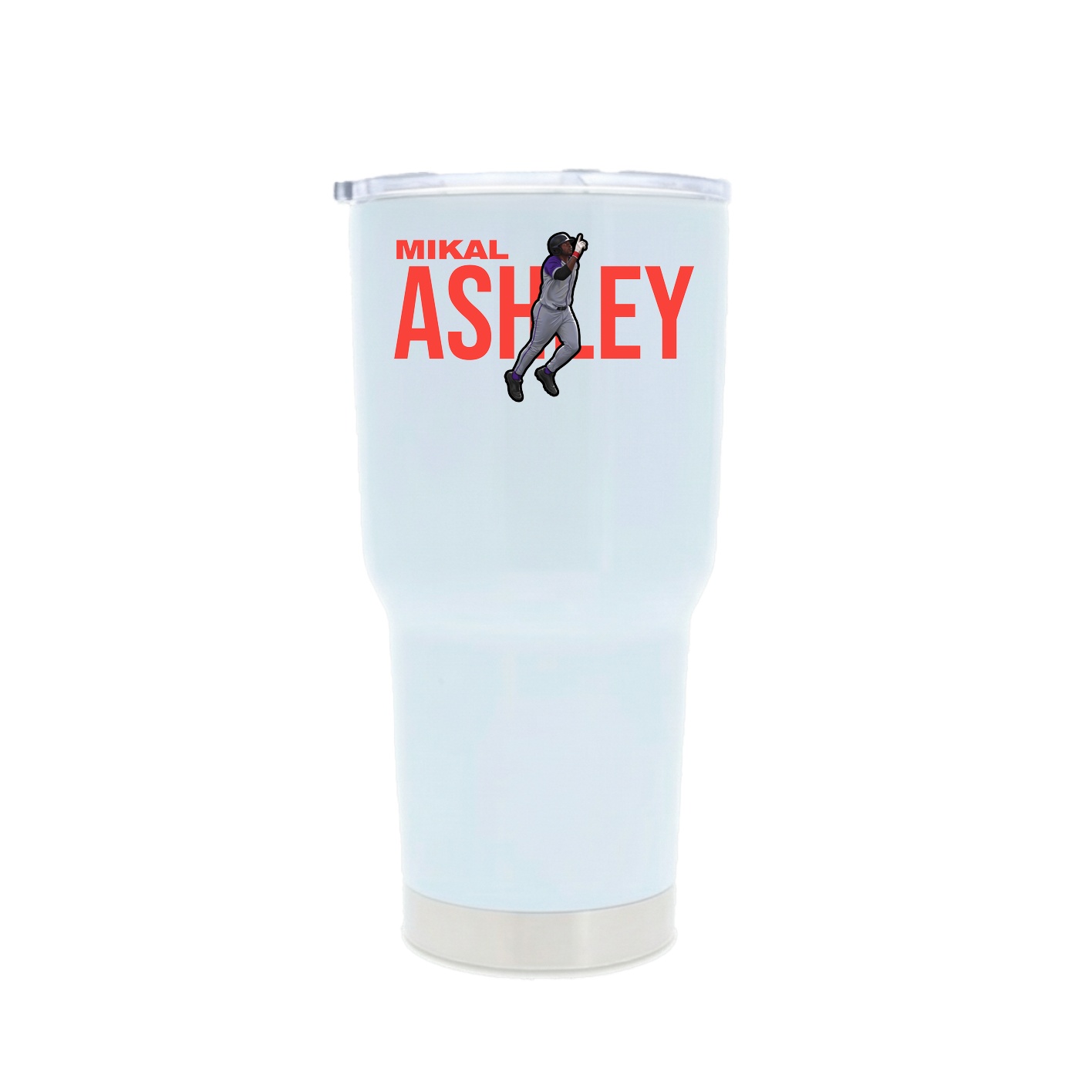 30oz Stainless Steel Tumbler — Player Name in White