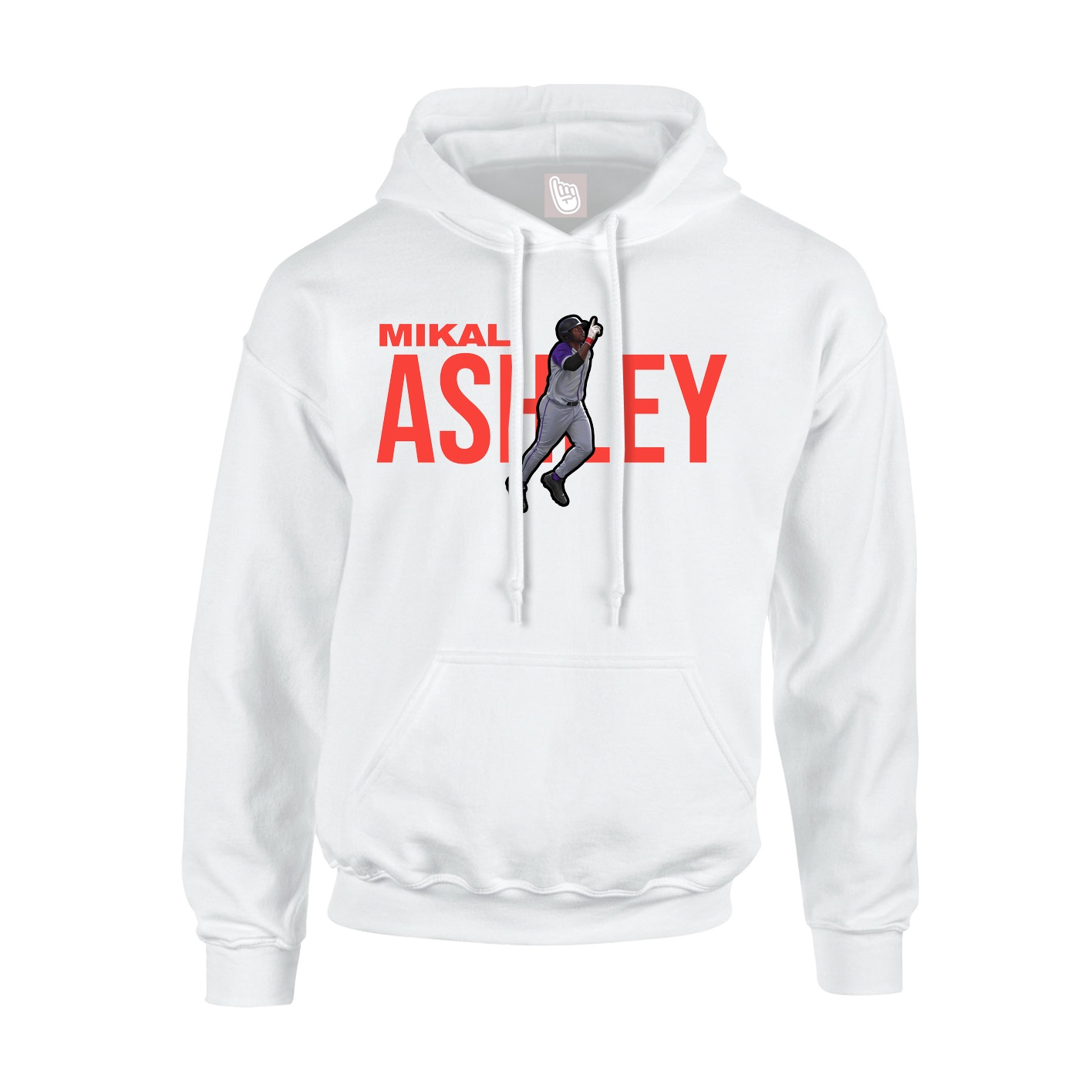 Youth Hoodie — Player Name in White
